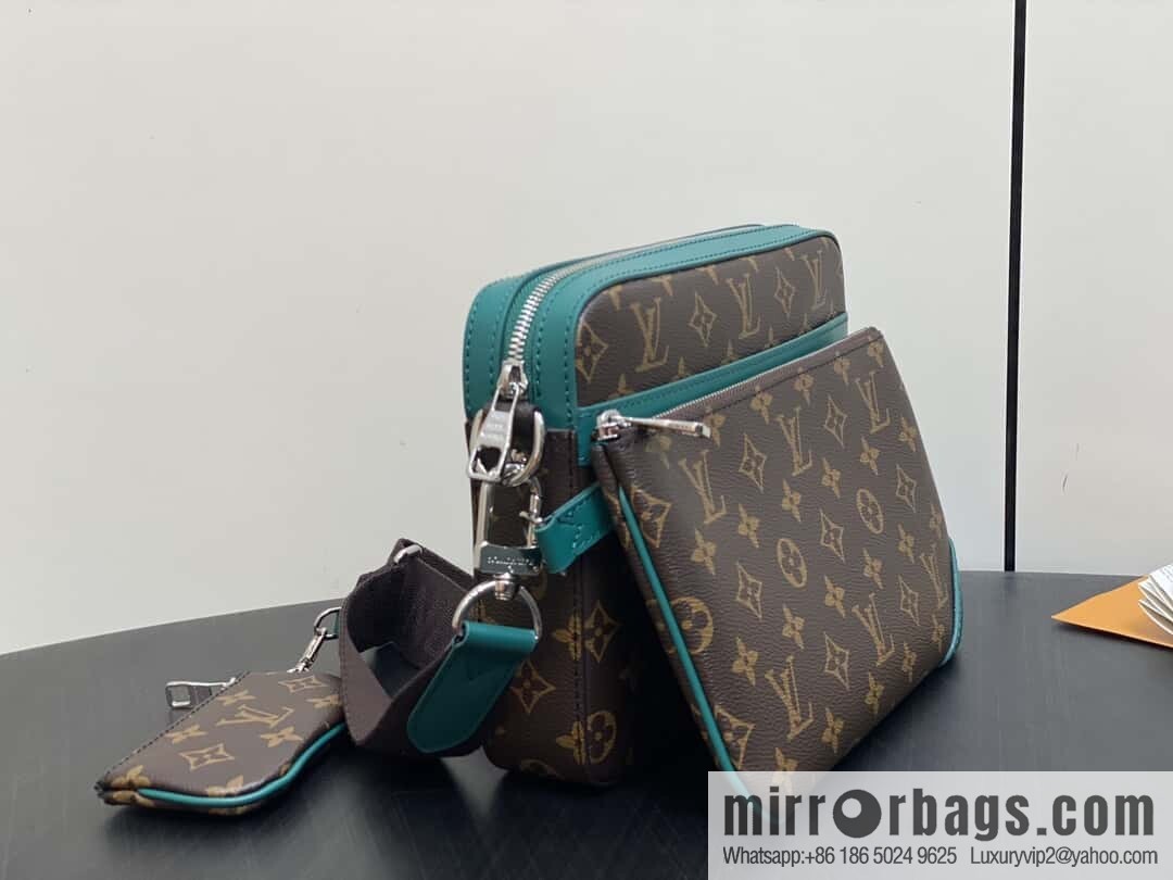 [Original order boutique] M12766 presbyopia/green, men's bag three-piece series TRIO messenger bag