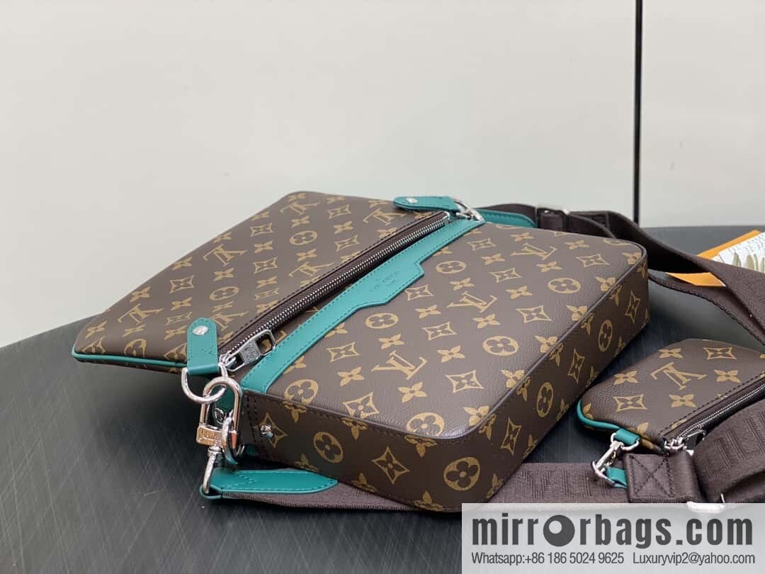 [Original order boutique] M12766 presbyopia/green, men's bag three-piece series TRIO messenger bag