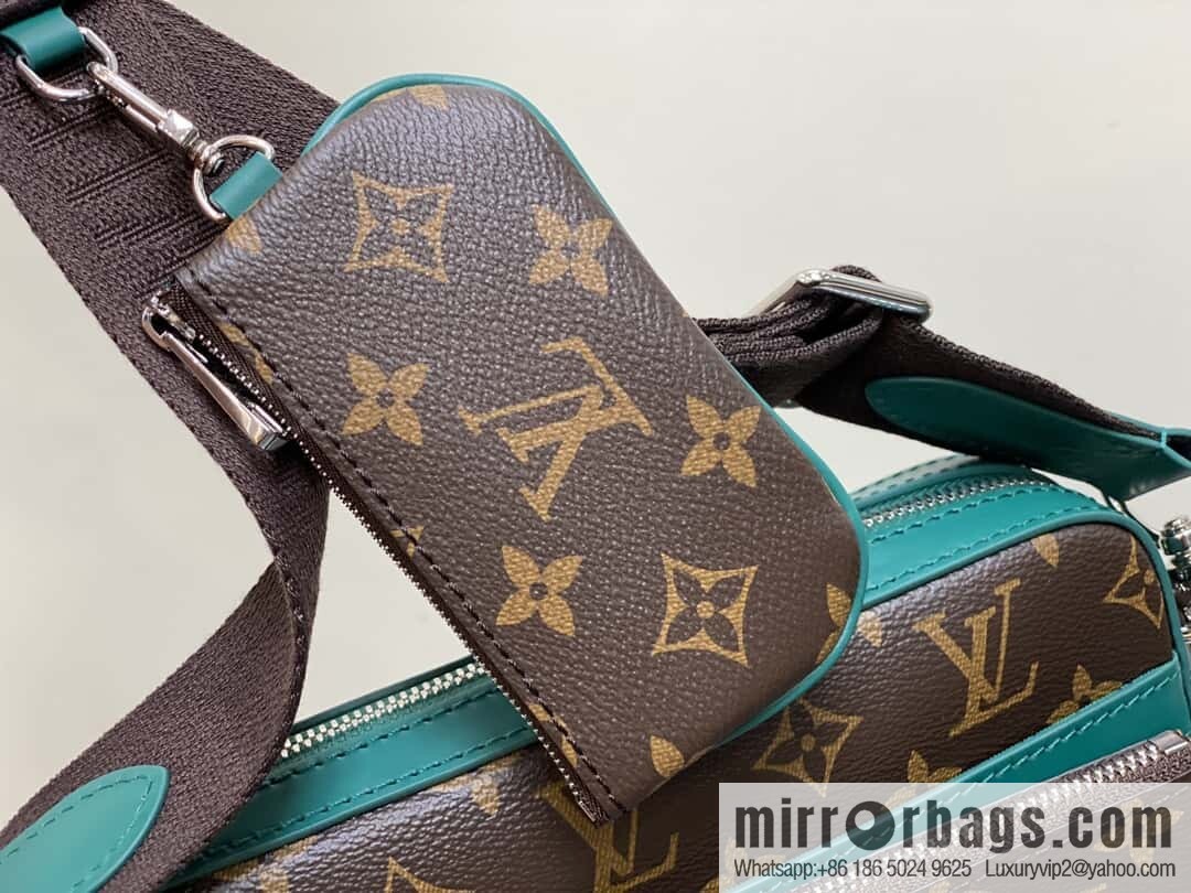 [Original order boutique] M12766 presbyopia/green, men's bag three-piece series TRIO messenger bag