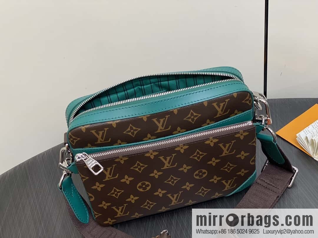 [Original order boutique] M12766 presbyopia/green, men's bag three-piece series TRIO messenger bag