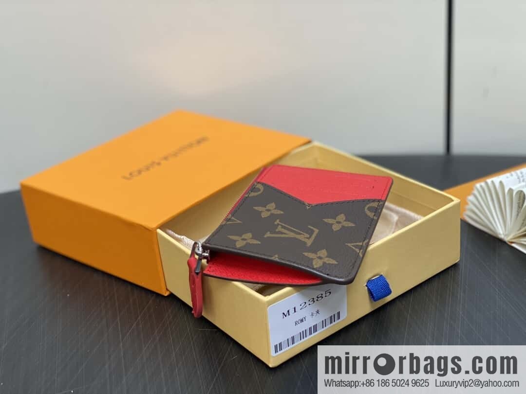 [Original order boutique] M12385 presbyopia red, card bag wallet series Romy card holder, wallet
