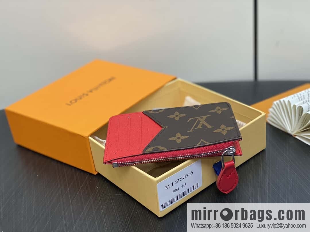 [Original order boutique] M12385 presbyopia red, card bag wallet series Romy card holder, wallet
