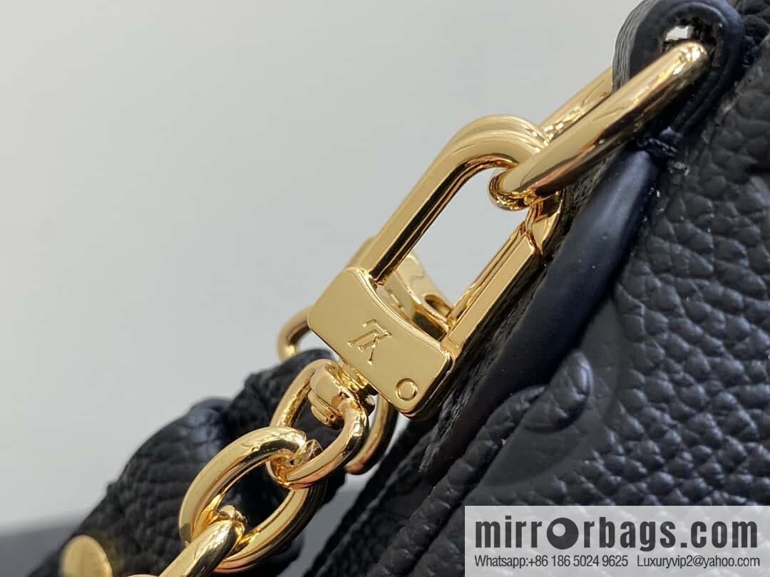 [Original order boutique] M83301 black M11916 brown, full leather embossed chain bag series Liv handbag