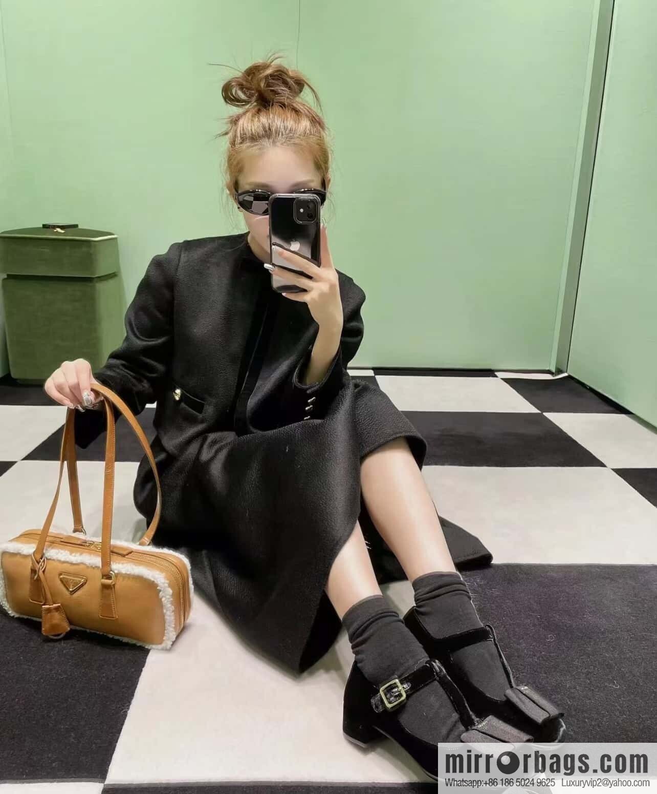 PRADA 🎉 new sheepskin 🎉 1BB124 new product🎉🎉
