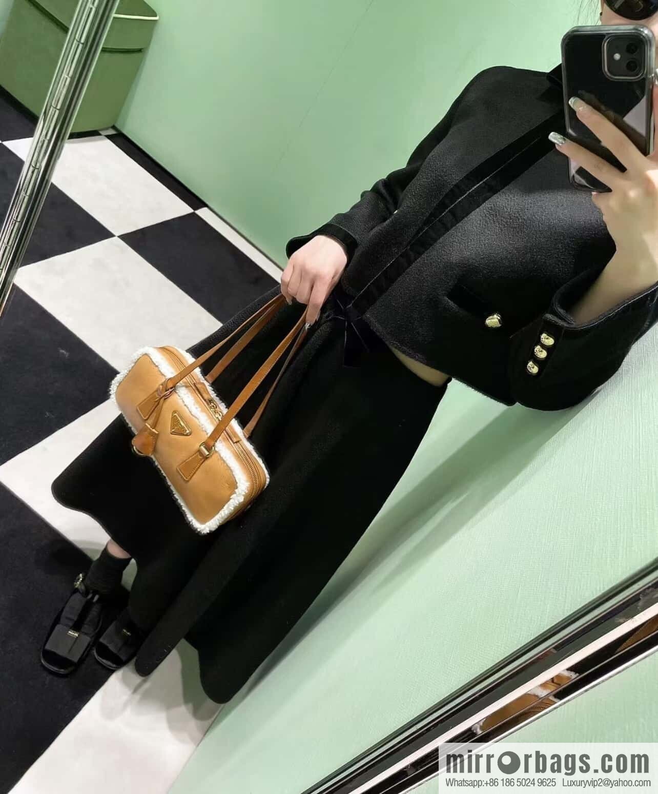PRADA 🎉 new sheepskin 🎉 1BB124 new product🎉🎉