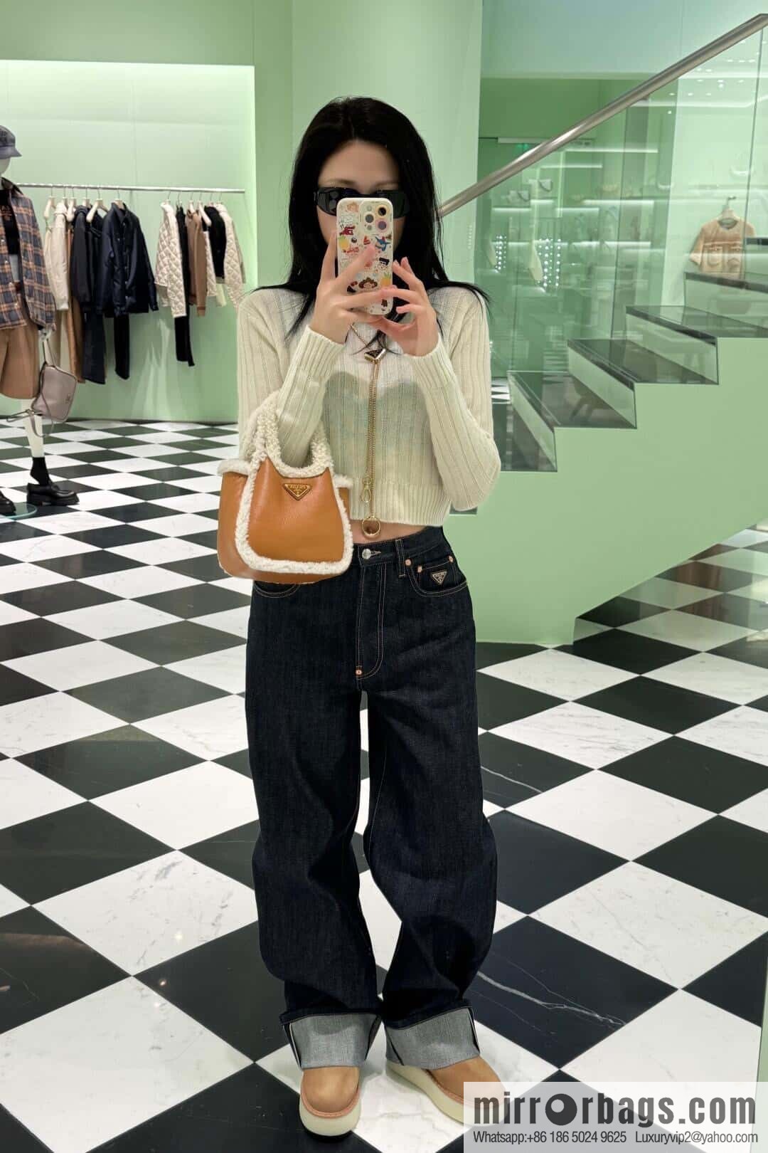 PRADA 🎉 sheepskin bucket bag 🎉 1BA349 new product🎉🎉