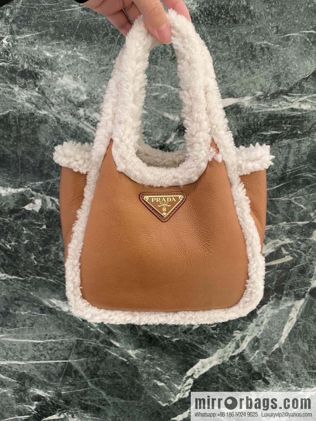 PRADA 🎉 sheepskin bucket bag 🎉 1BA349 new product🎉🎉