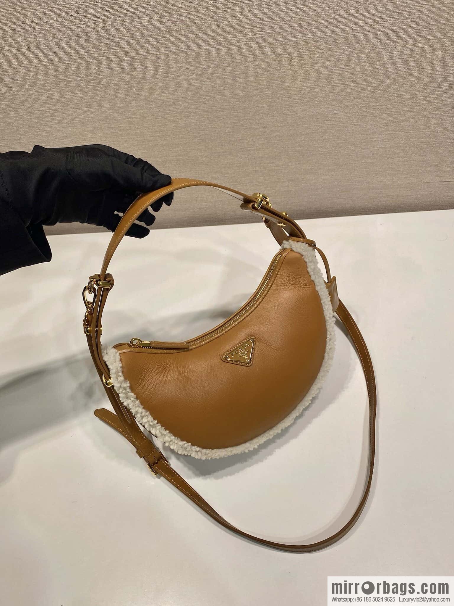 PRADA 🎉 Sheepskin Moon Handbag 🎉 1BC194 New🎉🎉