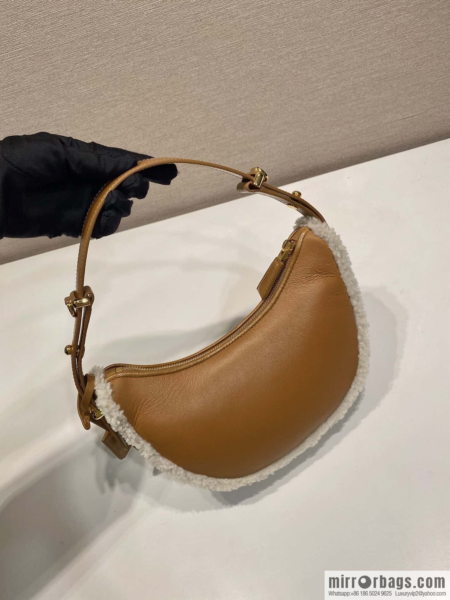 PRADA 🎉 Sheepskin Moon Handbag 🎉 1BC194 New🎉🎉