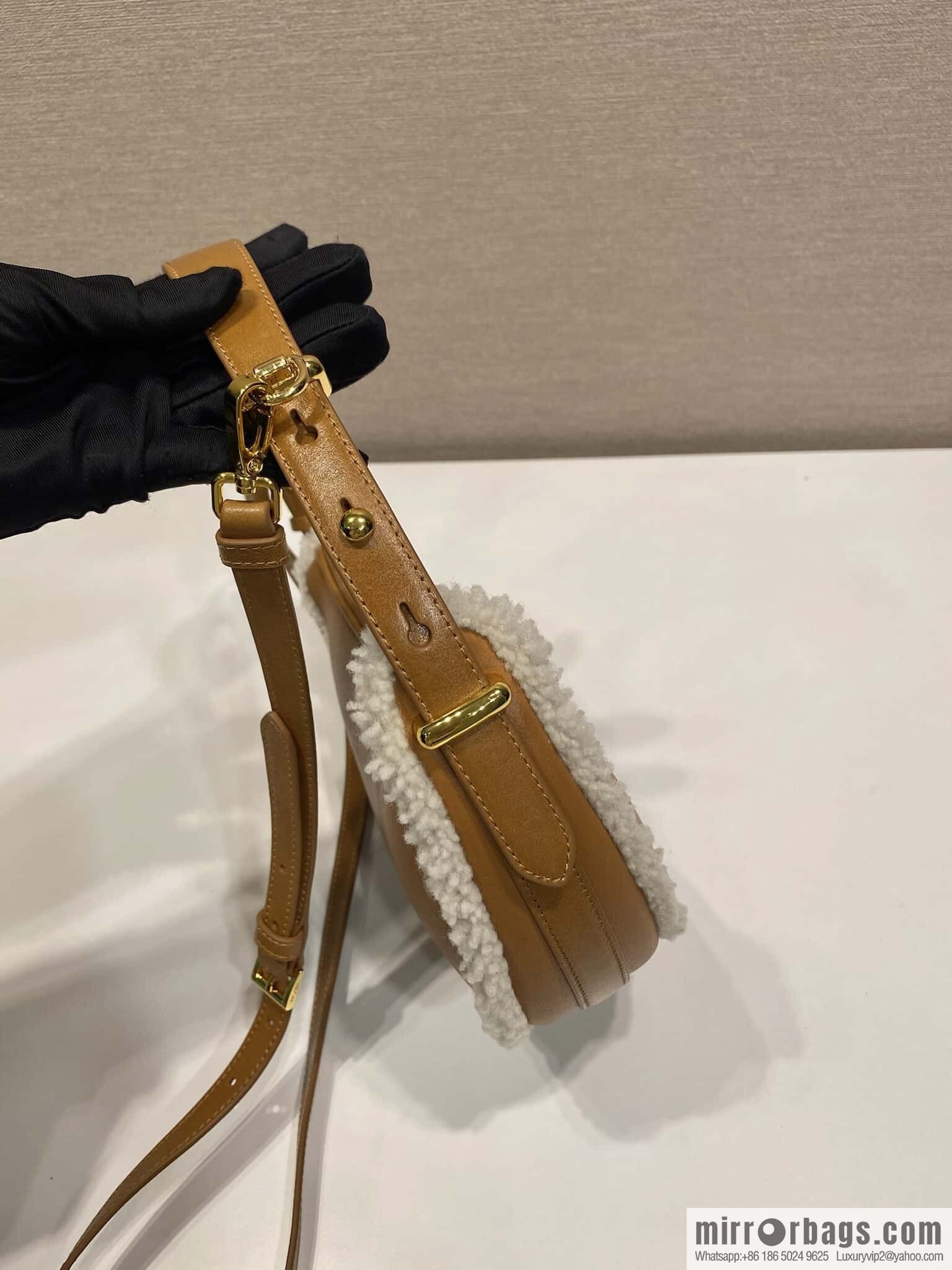 PRADA 🎉 Sheepskin Moon Handbag 🎉 1BC194 New🎉🎉