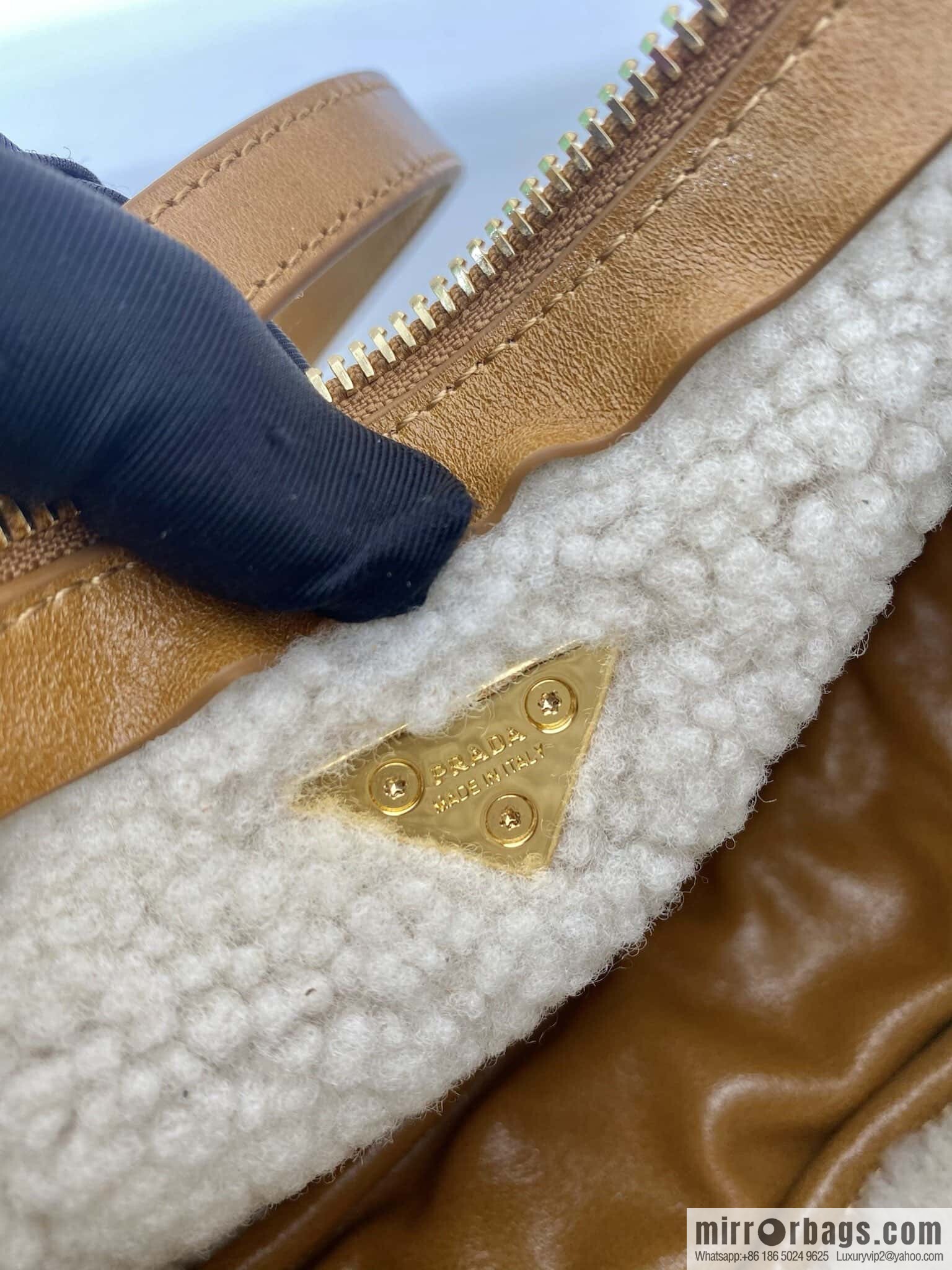 PRADA 🎉 Sheepskin Moon Handbag 🎉 1BC194 New🎉🎉