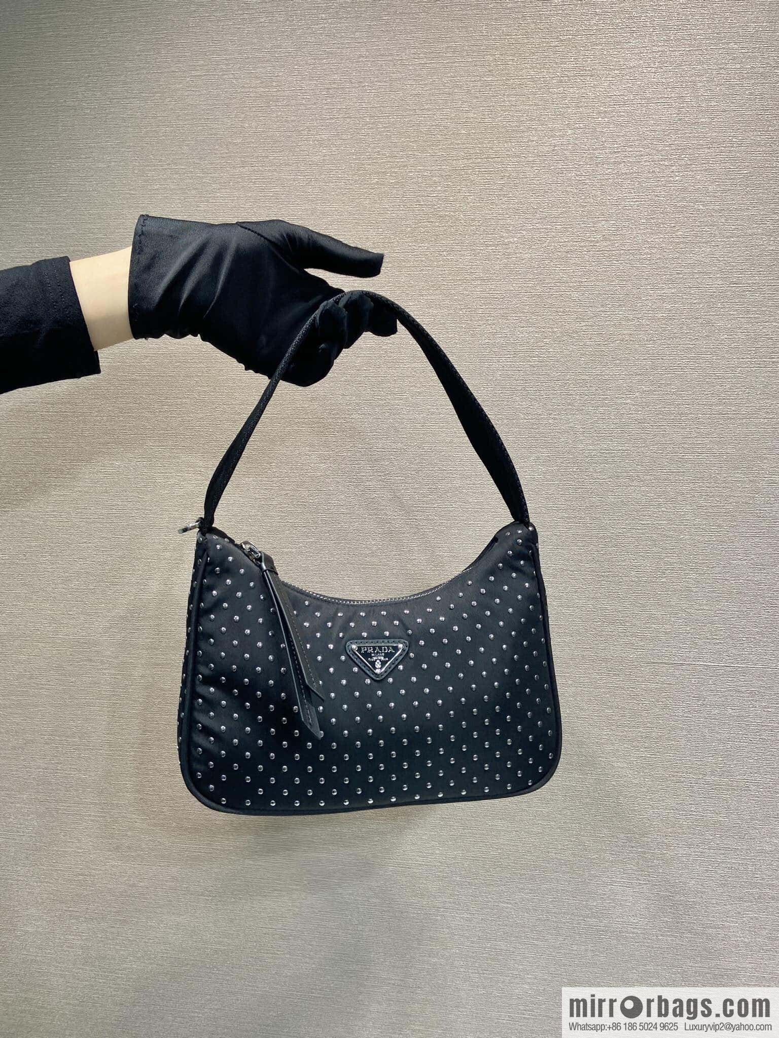 PRADA 🎉 rivets Hobo 🎉 2025 1NE515 rivets