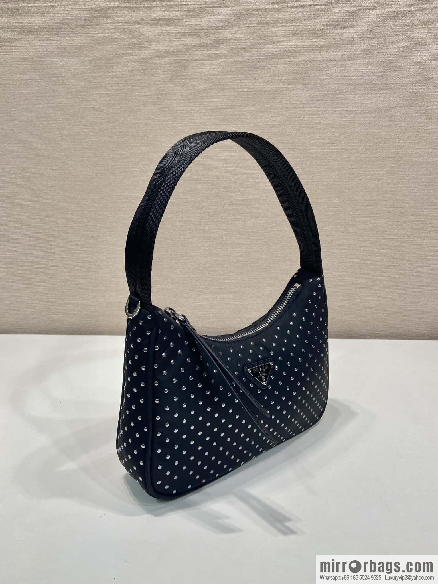 PRADA 🎉 rivets Hobo 🎉 2025 1NE515 rivets