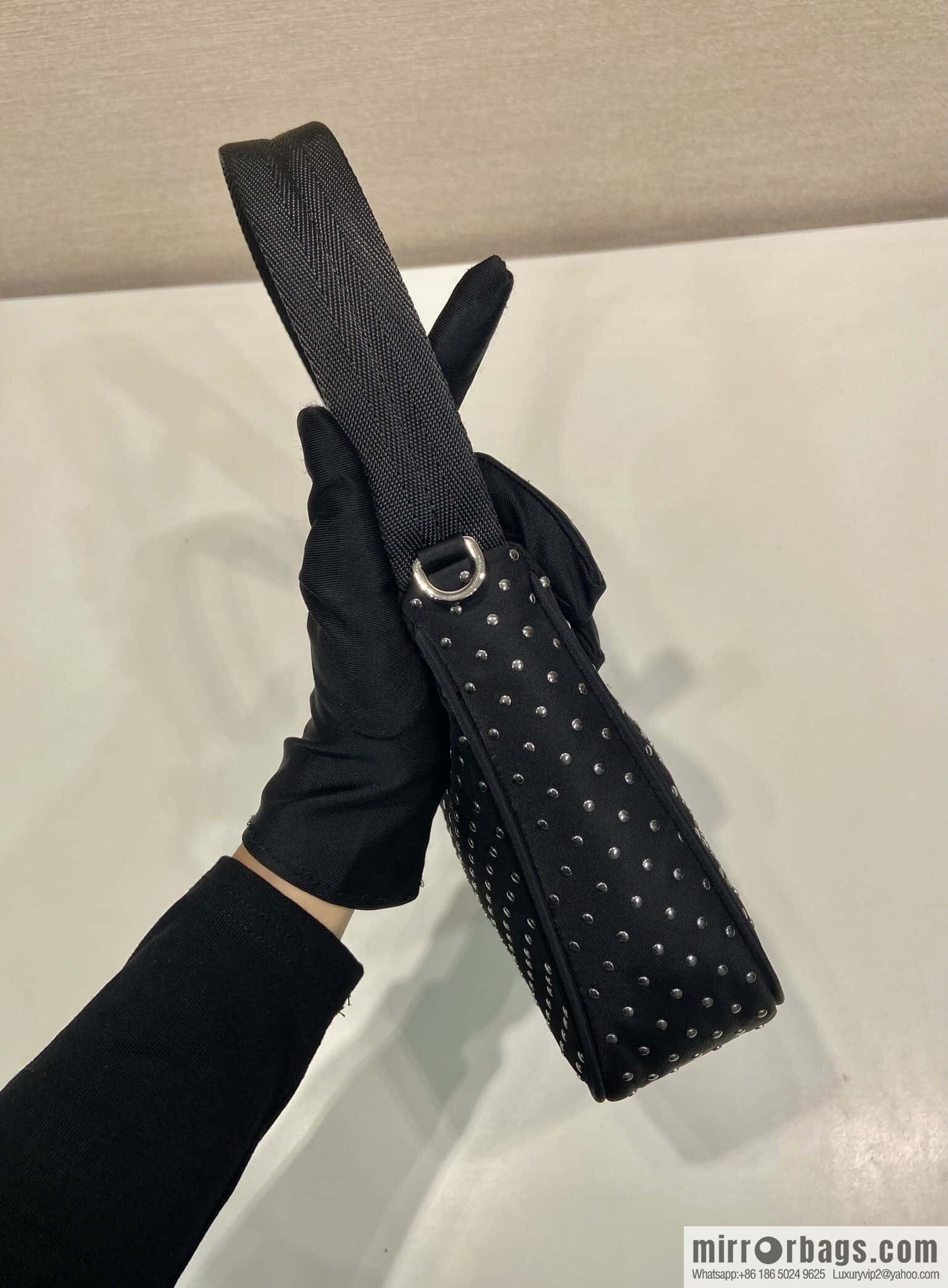 PRADA 🎉 rivets Hobo 🎉 2025 1NE515 rivets