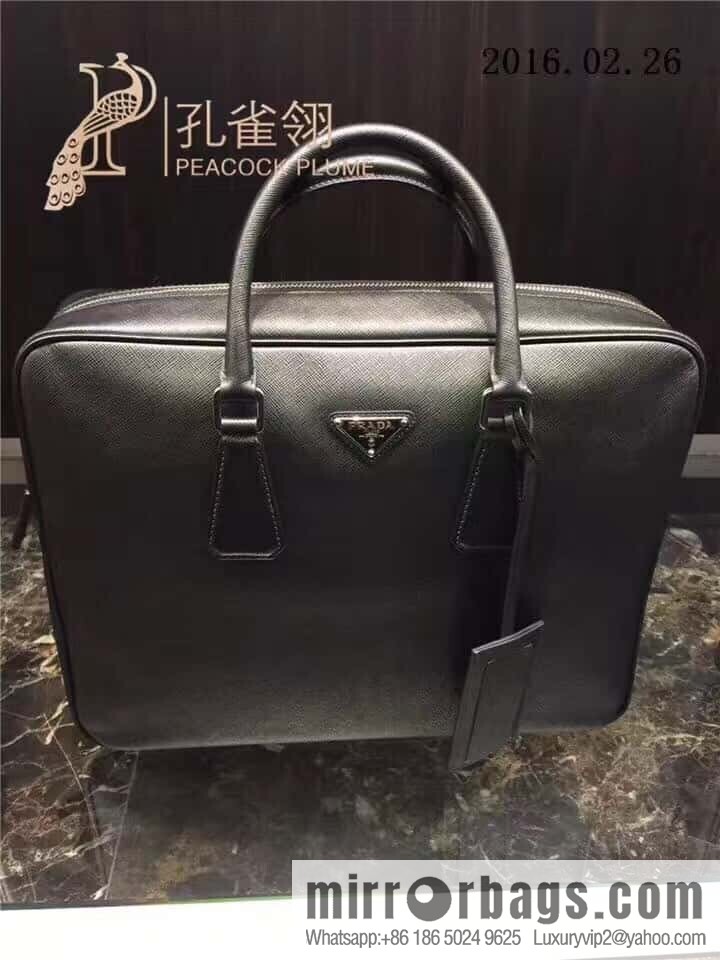 PRADA Classic Briefcase 0891 Black