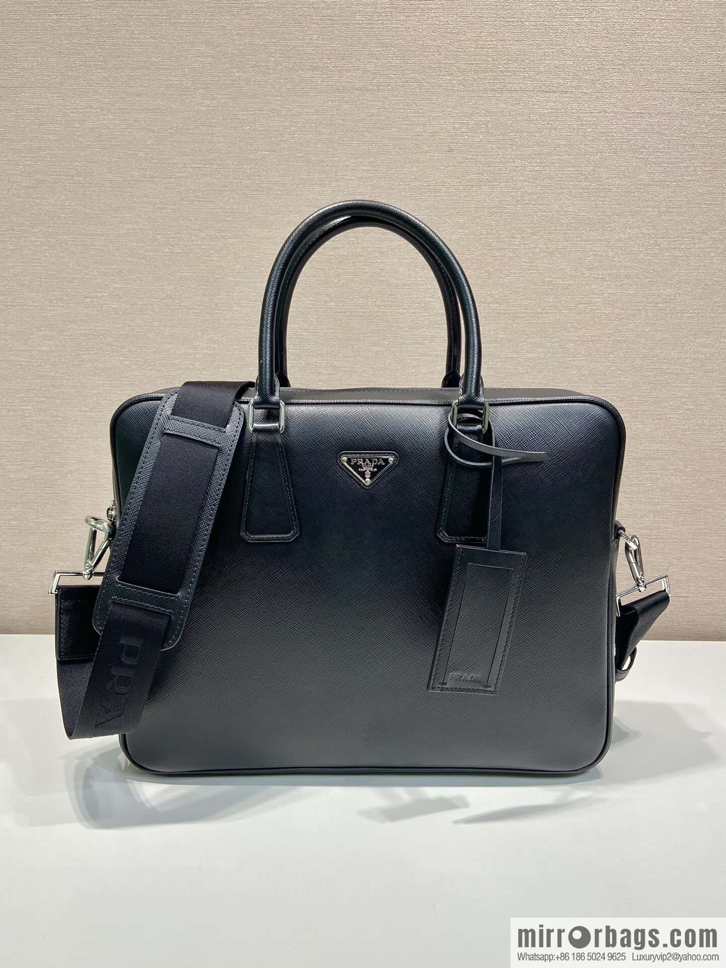 PRADA Classic Briefcase 0891 Black