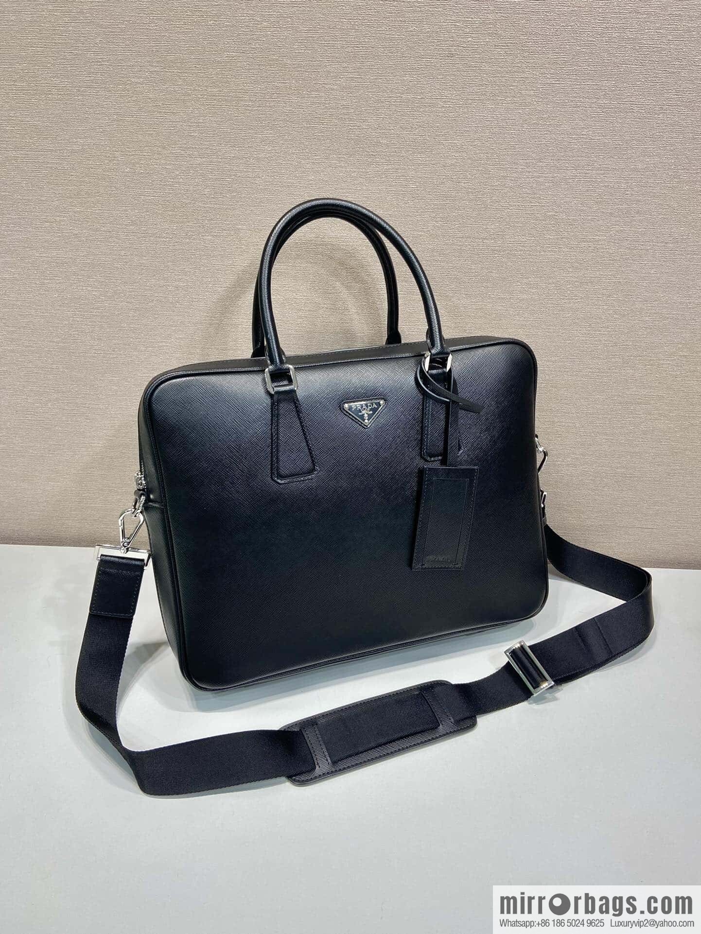 PRADA Classic Briefcase 0891 Black