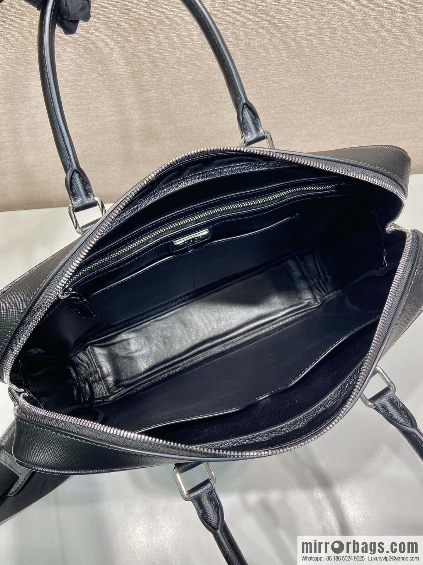PRADA Classic Briefcase 0891 Black