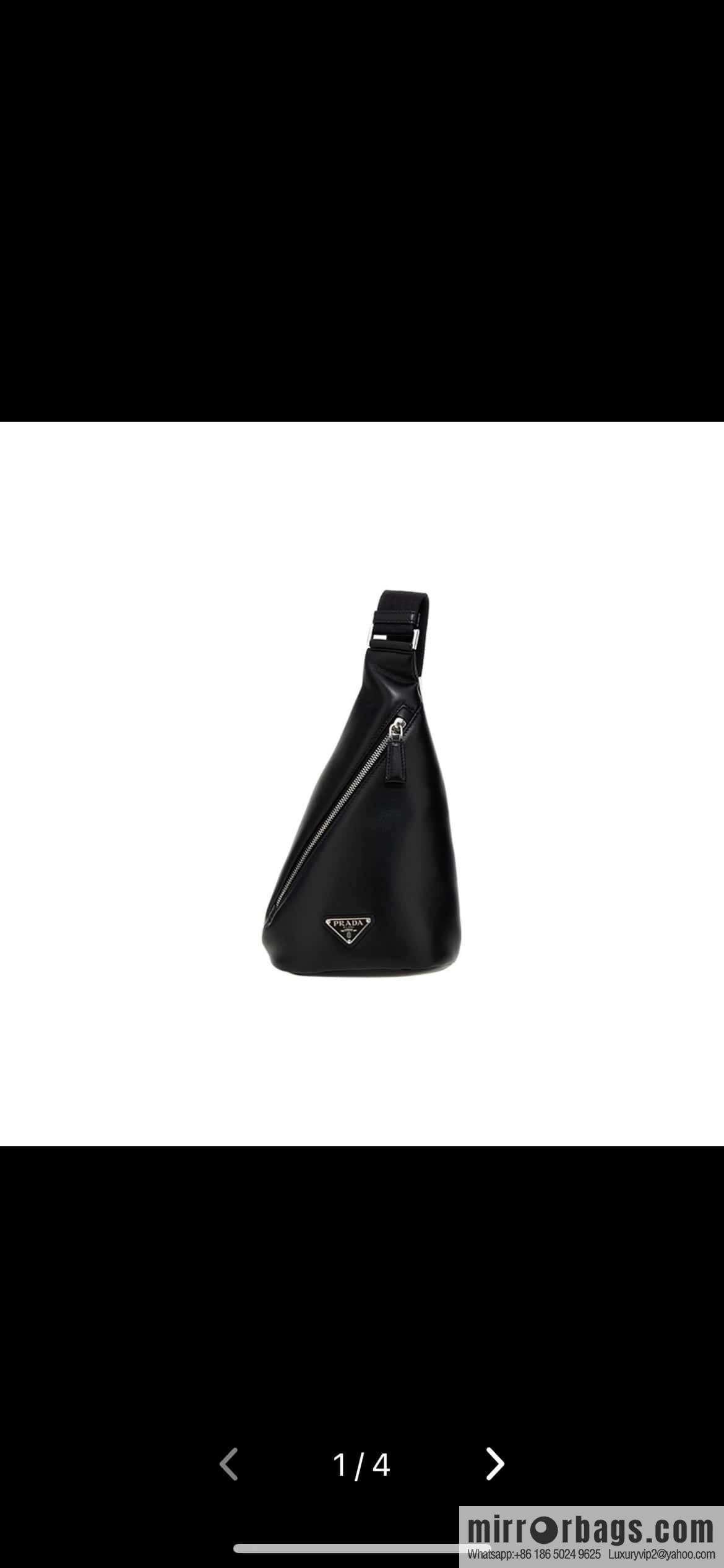 PRADA 👏 new breast bag 👏 2VZ098 plain weave 👏 black