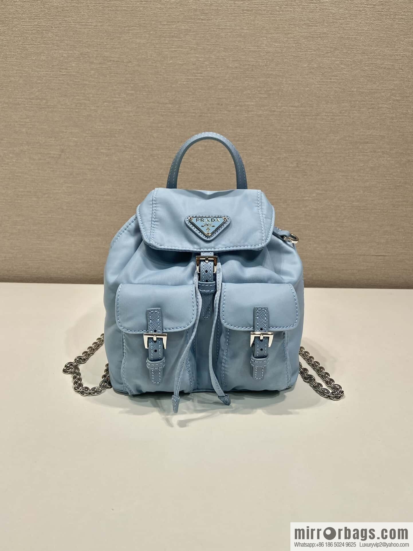 PRADA 🎉 Mini Backpack 🎉 1BH029 Upgraded 🎉🎉 Blue