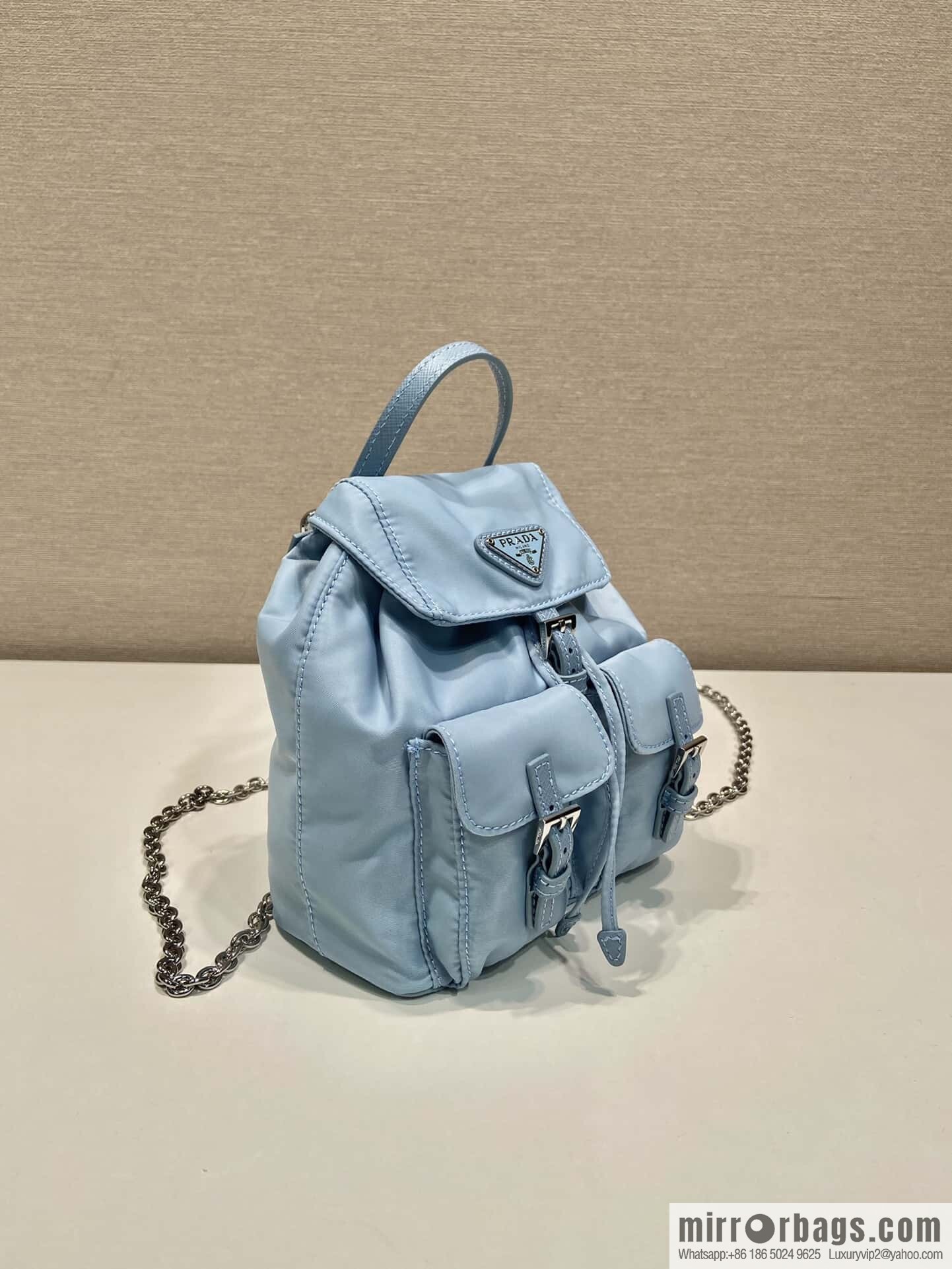PRADA 🎉 Mini Backpack 🎉 1BH029 Upgraded 🎉🎉 Blue