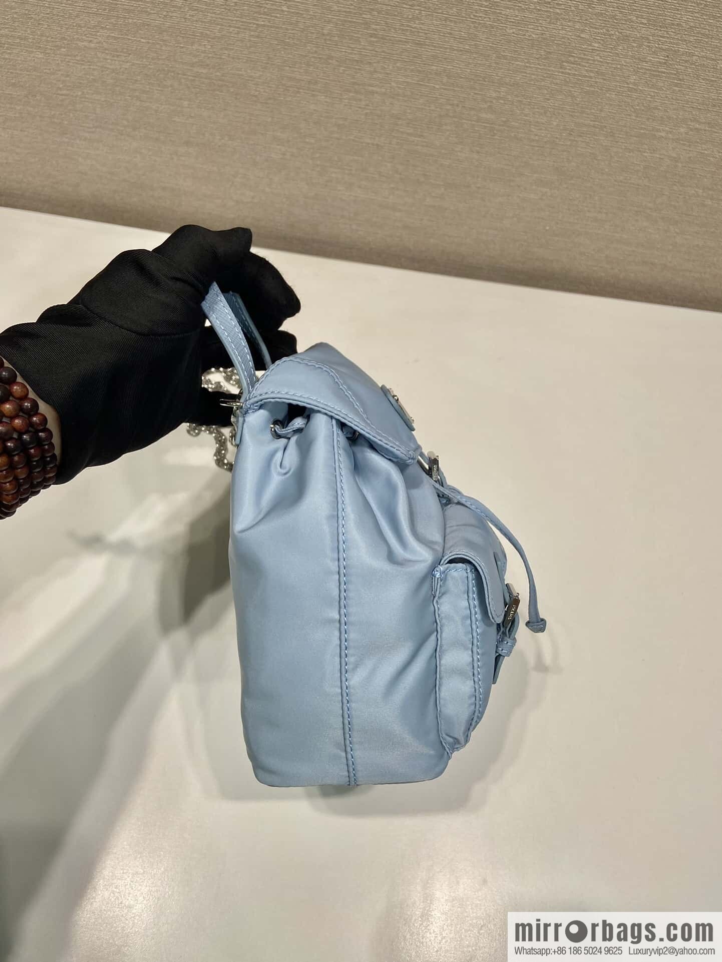 PRADA 🎉 Mini Backpack 🎉 1BH029 Upgraded 🎉🎉 Blue
