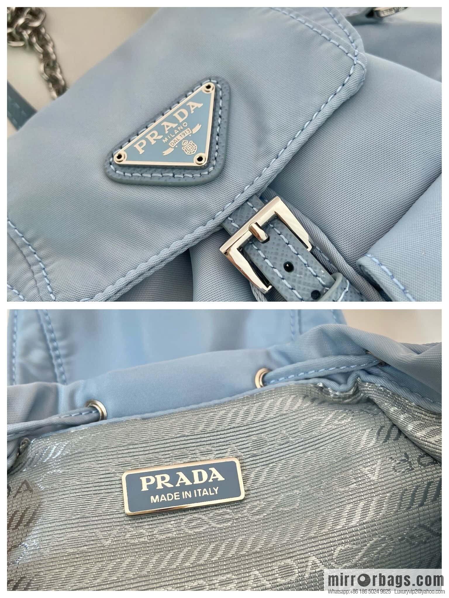 PRADA 🎉 Mini Backpack 🎉 1BH029 Upgraded 🎉🎉 Blue