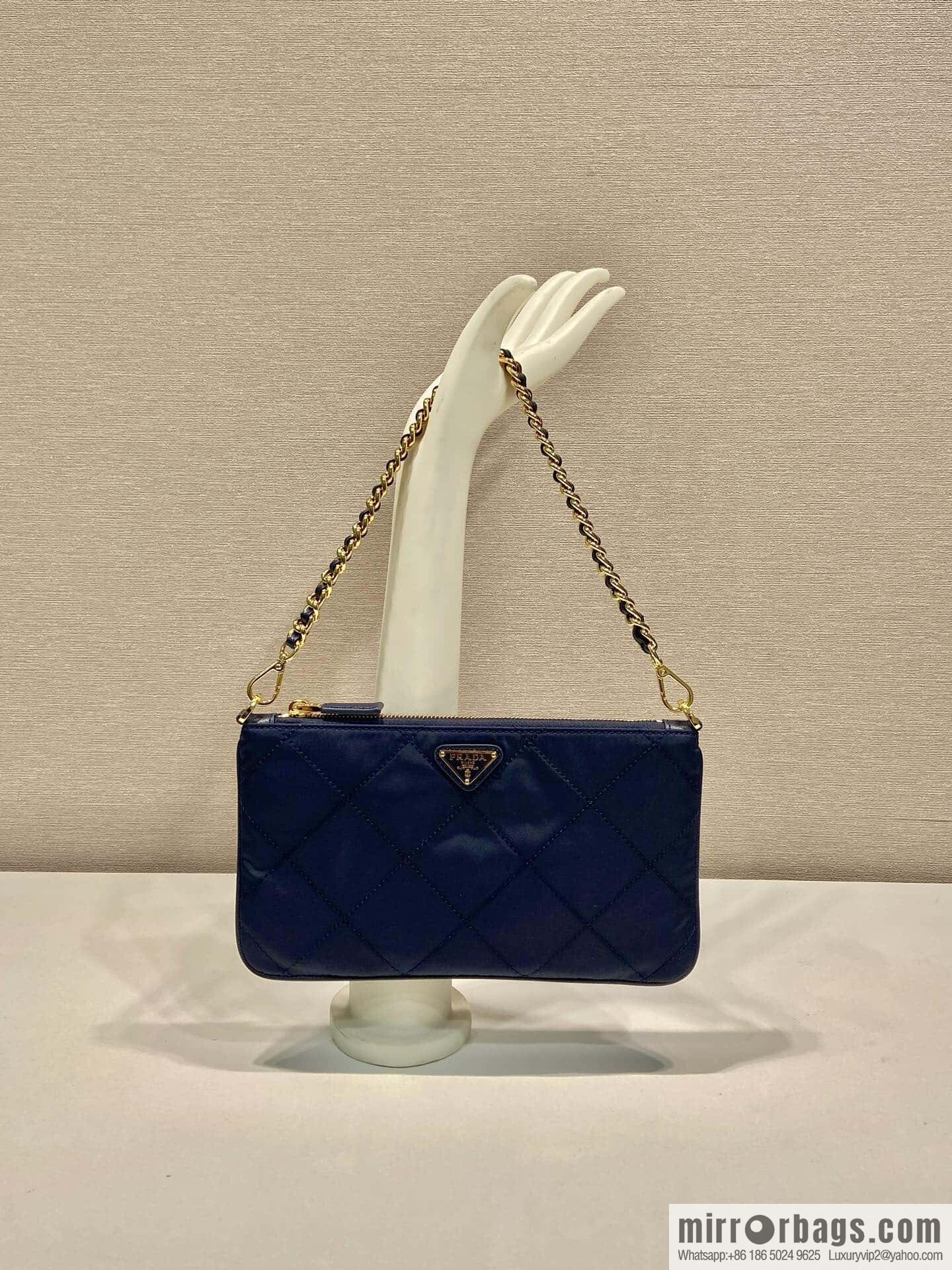 PRADA 🎉 Embroidered Hobo 🎉 1 Nl 054 Underarm Bag 🎉🎉 Blue