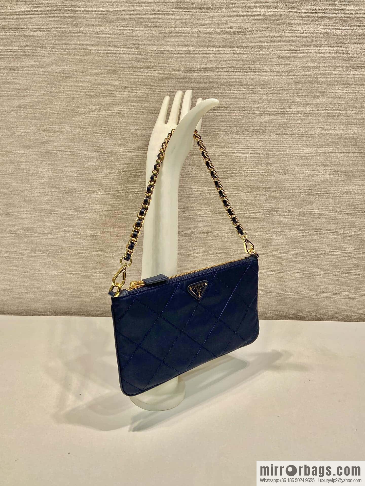 PRADA 🎉 Embroidered Hobo 🎉 1 Nl 054 Underarm Bag 🎉🎉 Blue