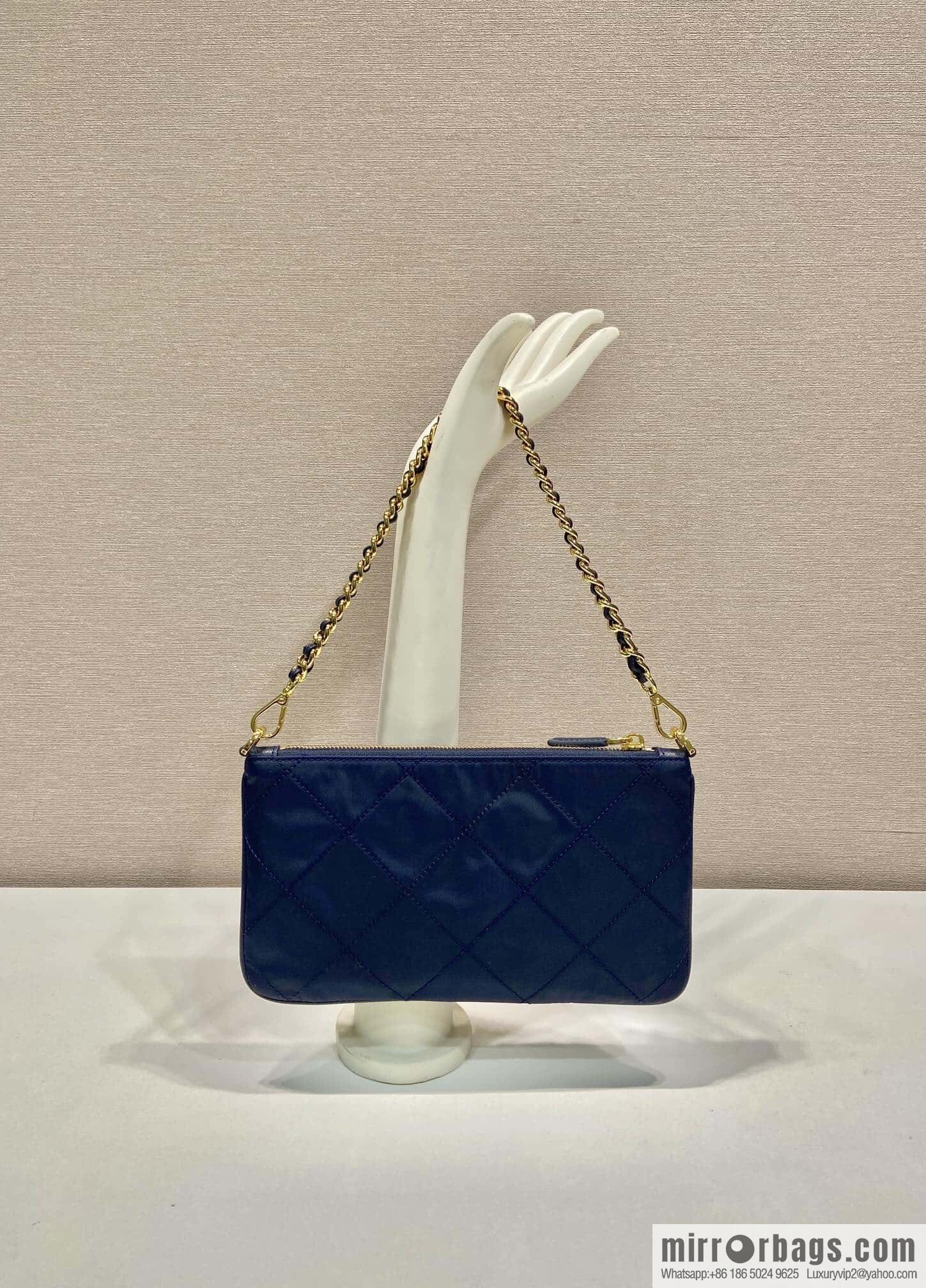 PRADA 🎉 Embroidered Hobo 🎉 1 Nl 054 Underarm Bag 🎉🎉 Blue
