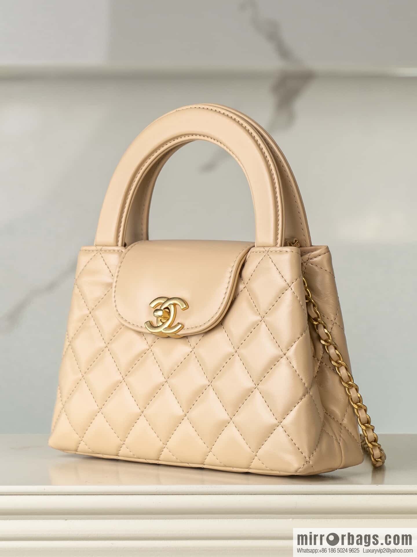 𝐂𝐡𝐚𝐧𝐞𝐥 𝟐𝟓𝐜 early spring new color, milk tea color/large 💛 AS4416