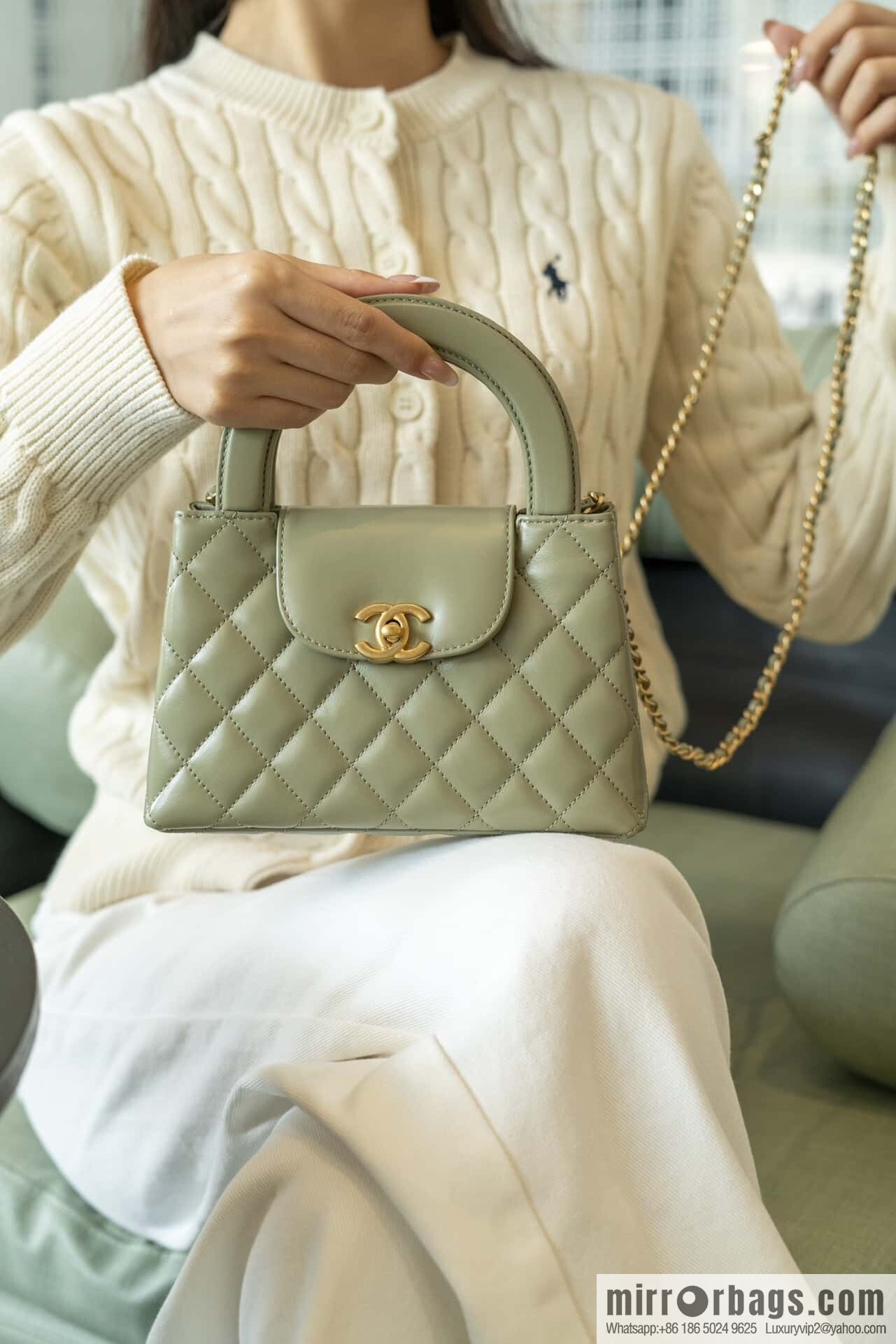 ππ‘ππ§ππ₯ πππ Avocado Green Handle Bag/Large π₯ AS4416