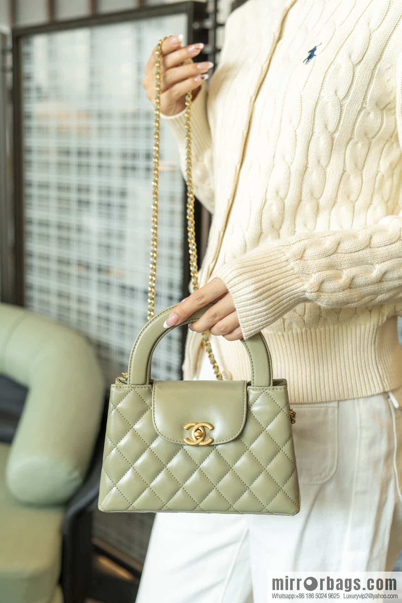 ππ‘ππ§ππ₯ πππ Avocado Green Handle Bag/Large π₯ AS4416