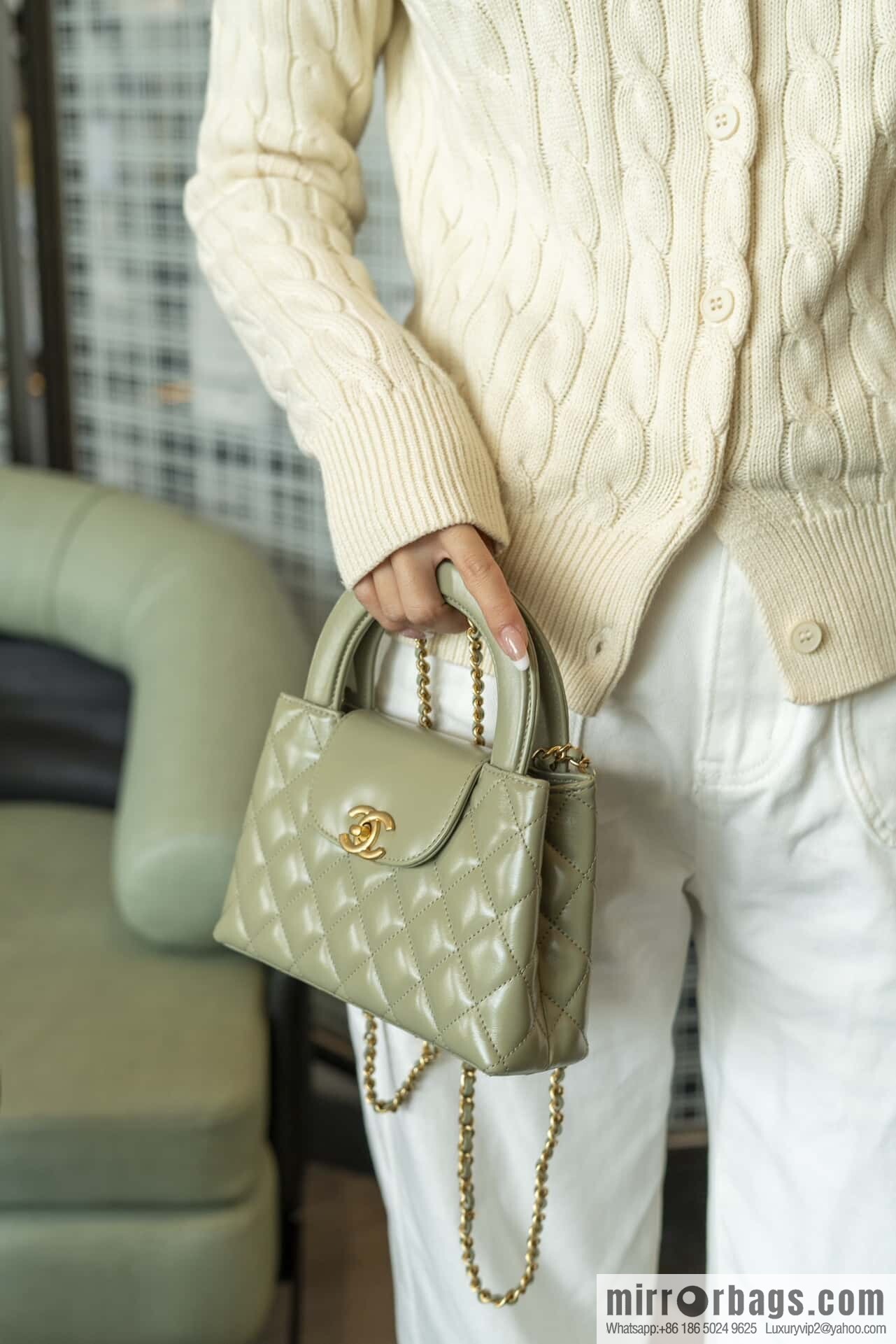 ππ‘ππ§ππ₯ πππ Avocado Green Handle Bag/Large π₯ AS4416