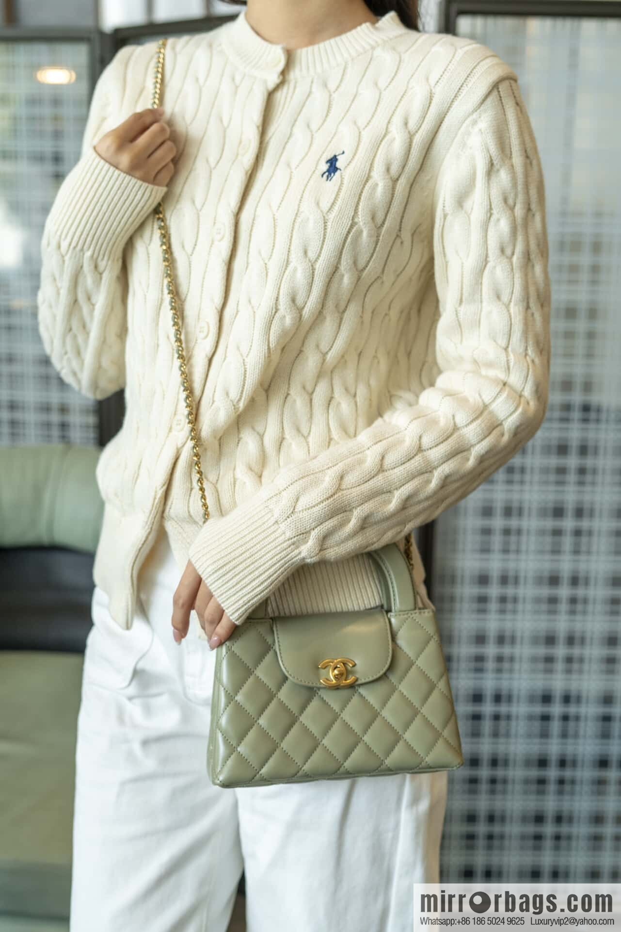 ππ‘ππ§ππ₯ πππ Avocado Green Handle Bag/Large π₯ AS4416