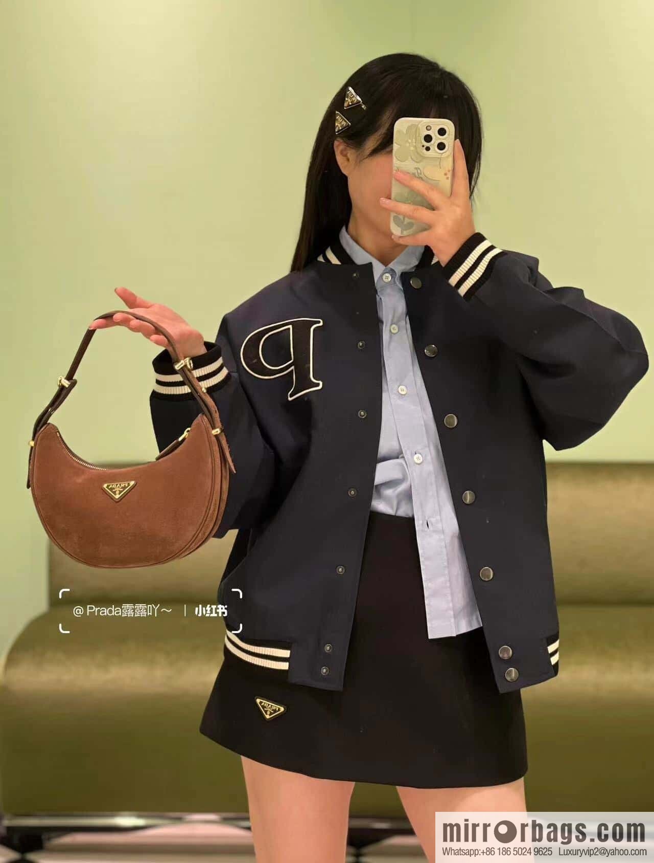 PRADA 🎉 Moon handbag 🎉 1BC194 fleece🎉🎉