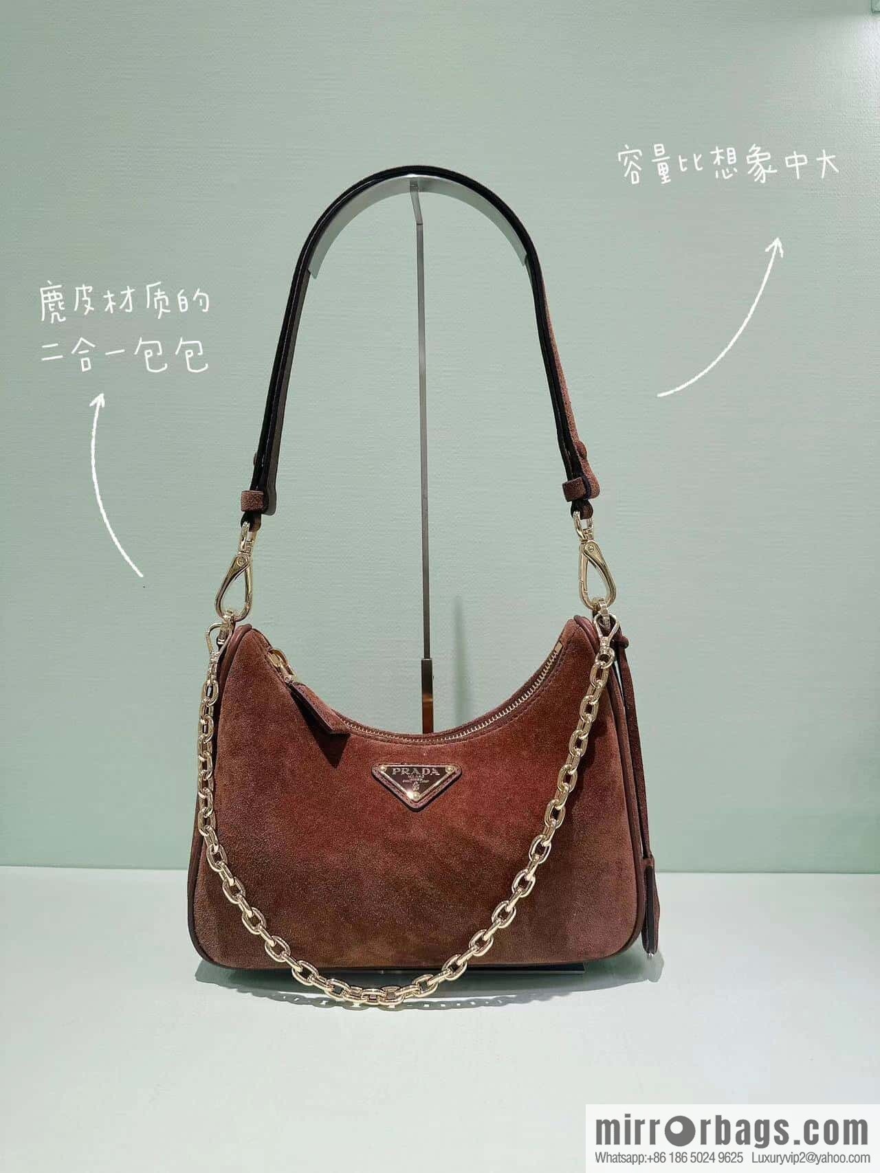 PRADA 🎉 Hobo 🎉 1 BC 204B Hand Carry/Underarm Bag/Crossbody Bag