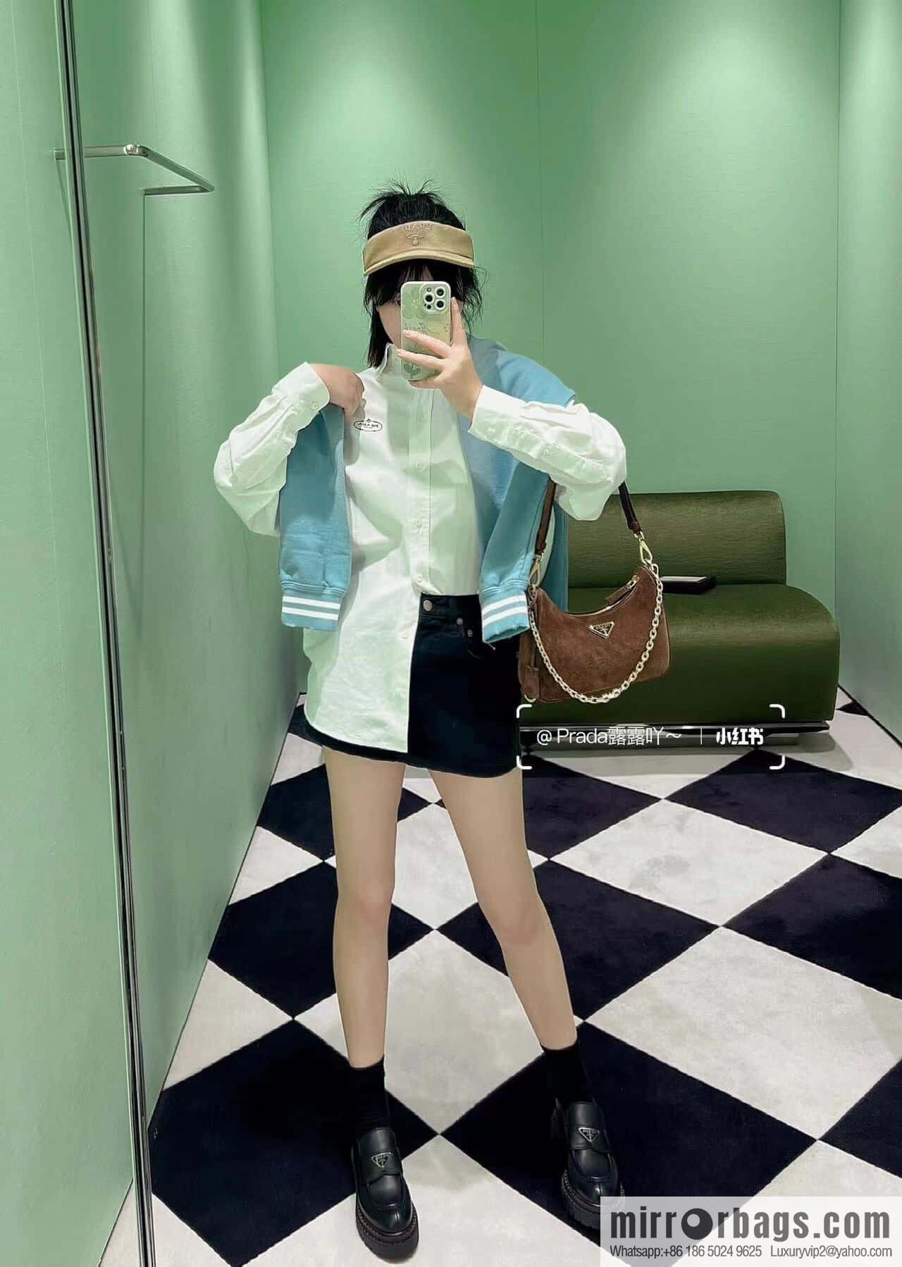 PRADA 🎉 Hobo 🎉 1 BC 204B Hand Carry/Underarm Bag/Crossbody Bag