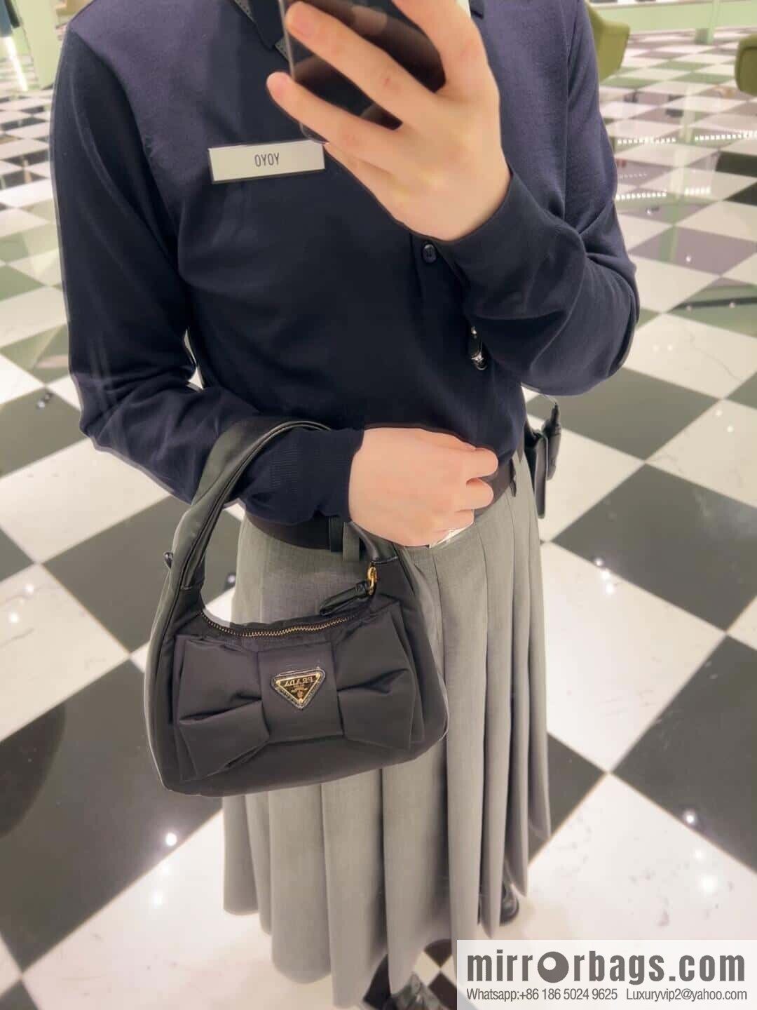 PRADA 🎉 bow 🎉 1BC241 armpit bag🎉🎉