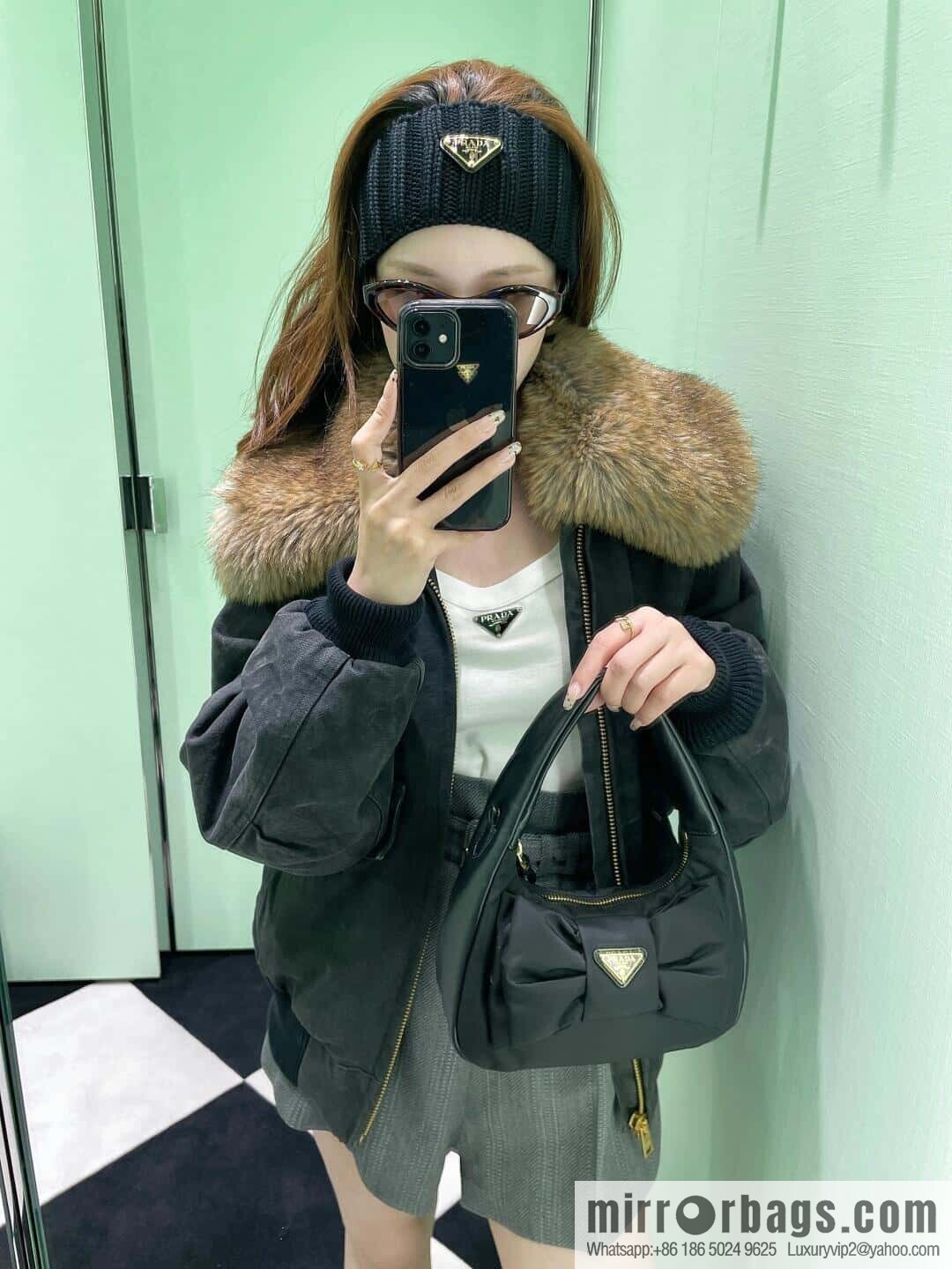 PRADA 🎉 bow 🎉 1BC241 armpit bag🎉🎉