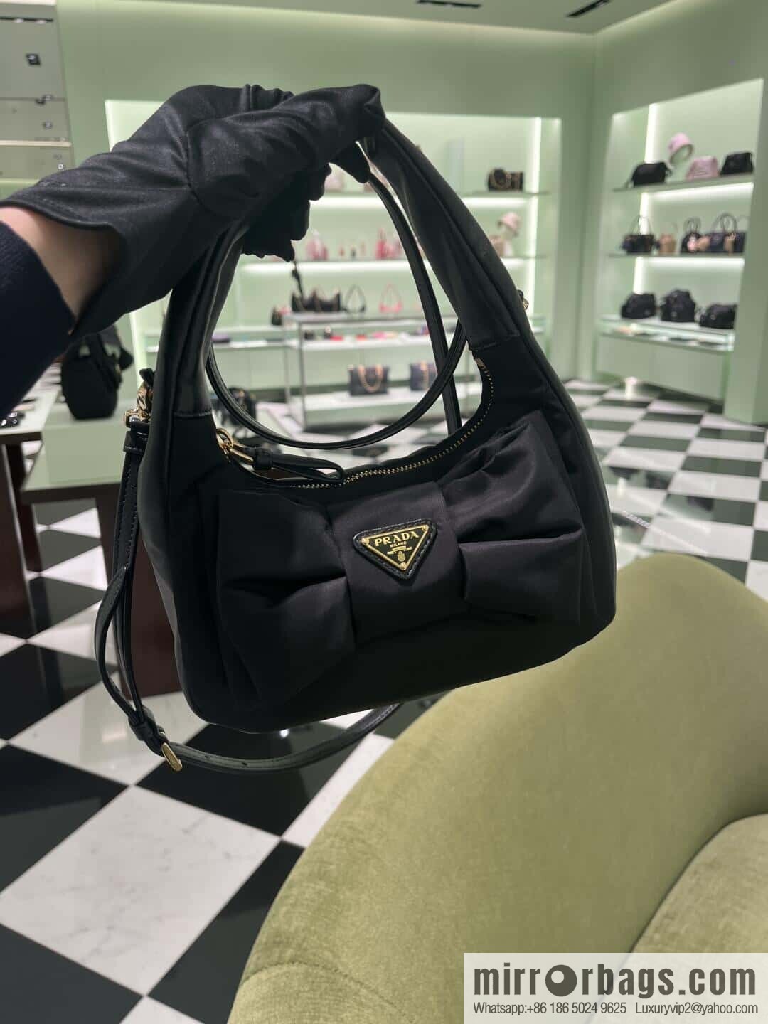PRADA 🎉 bow 🎉 1BC241 armpit bag🎉🎉