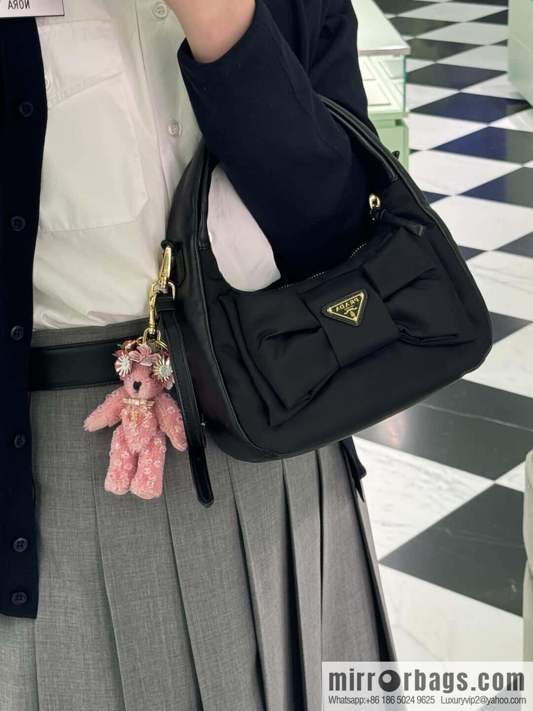 PRADA 🎉 bow 🎉 1BC241 armpit bag🎉🎉