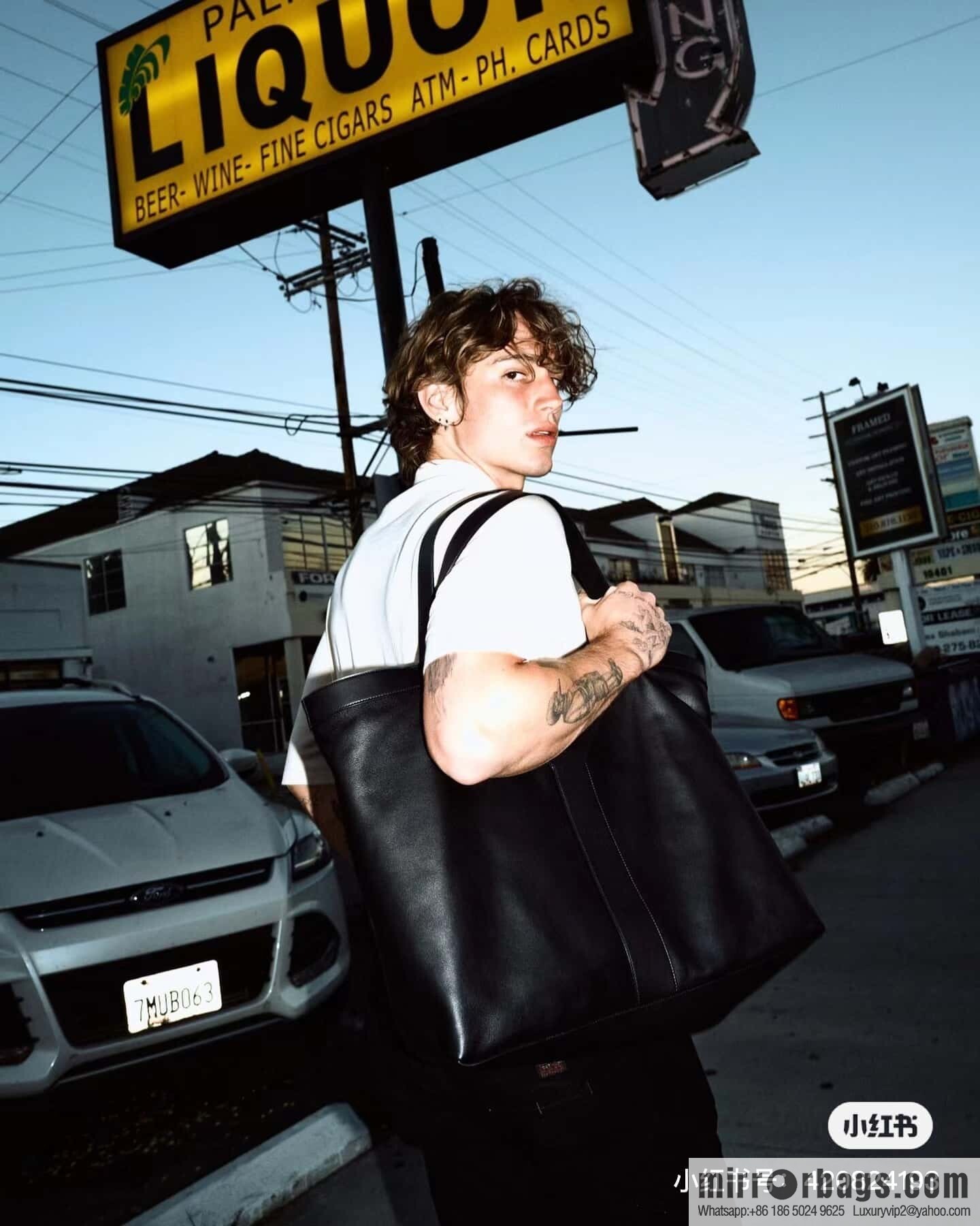 YSL 🆕 𝗪𝗛𝗬 𝗧𝗢𝗧𝗘 tote bag 🔥 817602 full leather black