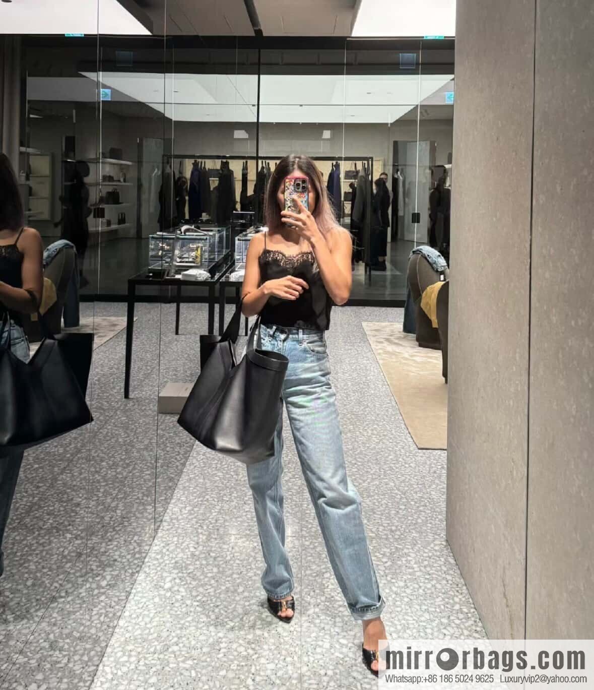 YSL 🆕 𝗪𝗛𝗬 𝗧𝗢𝗧𝗘 tote bag 🔥 817602 full leather black