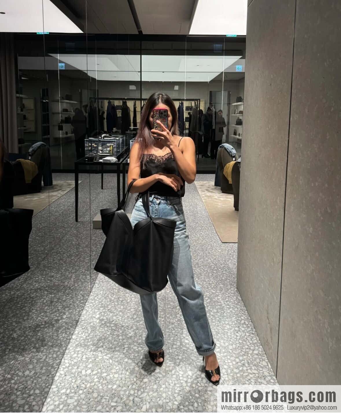 YSL 🆕 𝗪𝗛𝗬 𝗧𝗢𝗧𝗘 tote bag 🔥 817602 full leather black