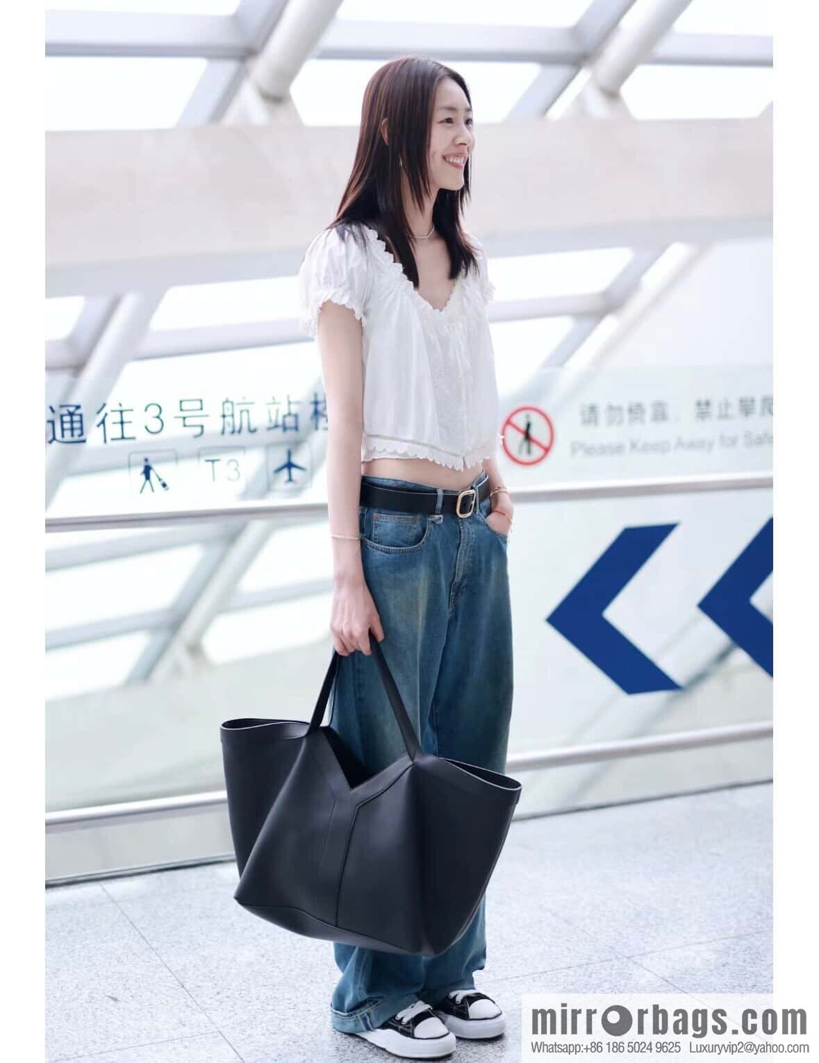 YSL 🆕 𝗪𝗛𝗬 𝗧𝗢𝗧𝗘 tote bag 🔥 817602 full leather black