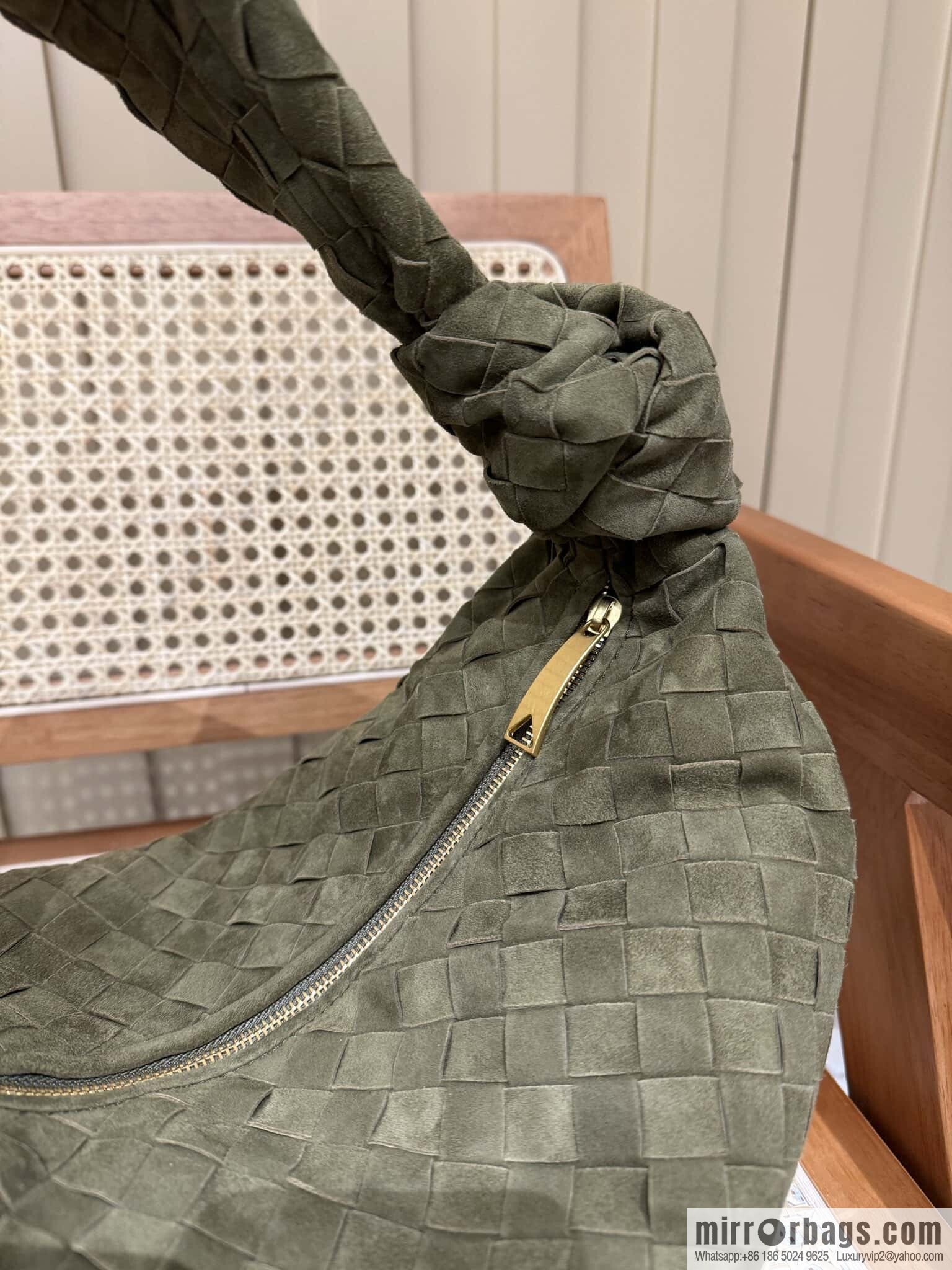 BV Jodie Shoulder Backpack 600261 Suede Olive Oil Green