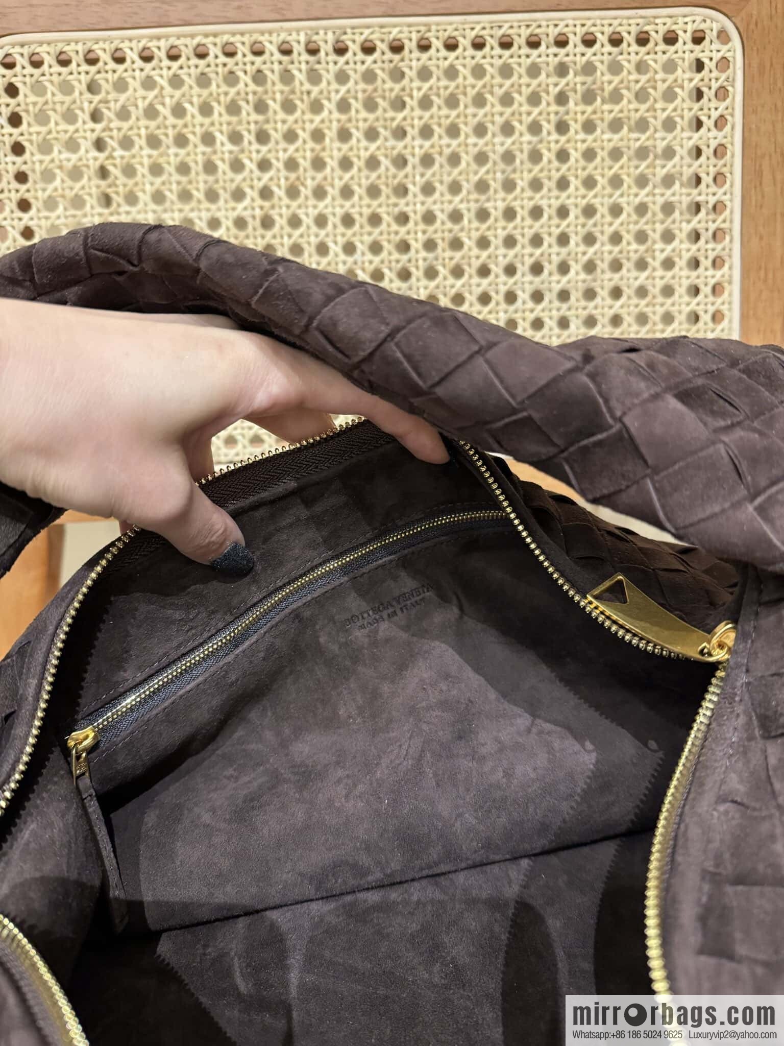 BV Jodie Shoulder Backpack 600261 Suede Chocolate Brown