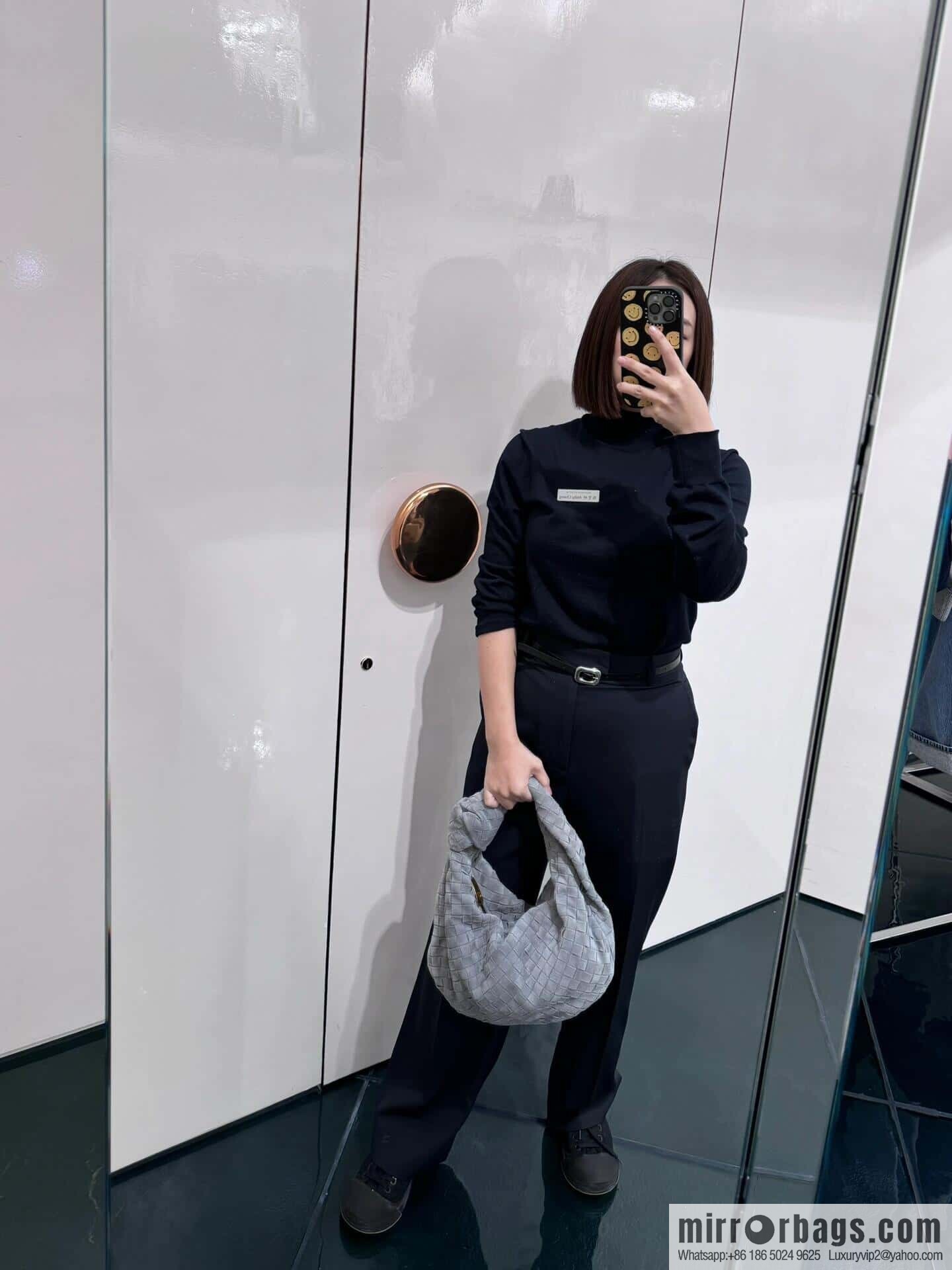 BV Jodie Shoulder Backpack 600261 Suede Silver Grey