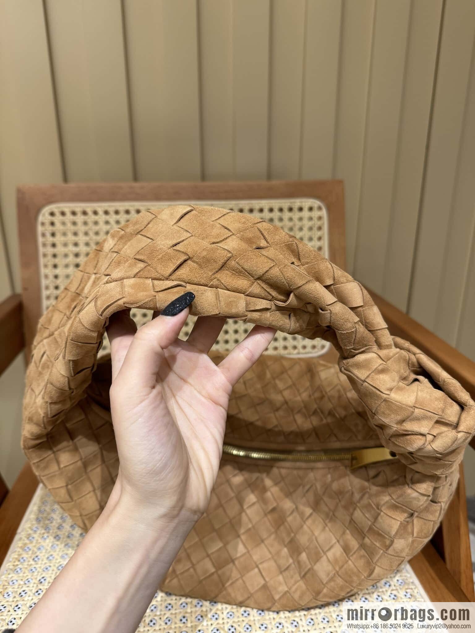BV Jodie Shoulder Backpack 600261 Suede Light Brown